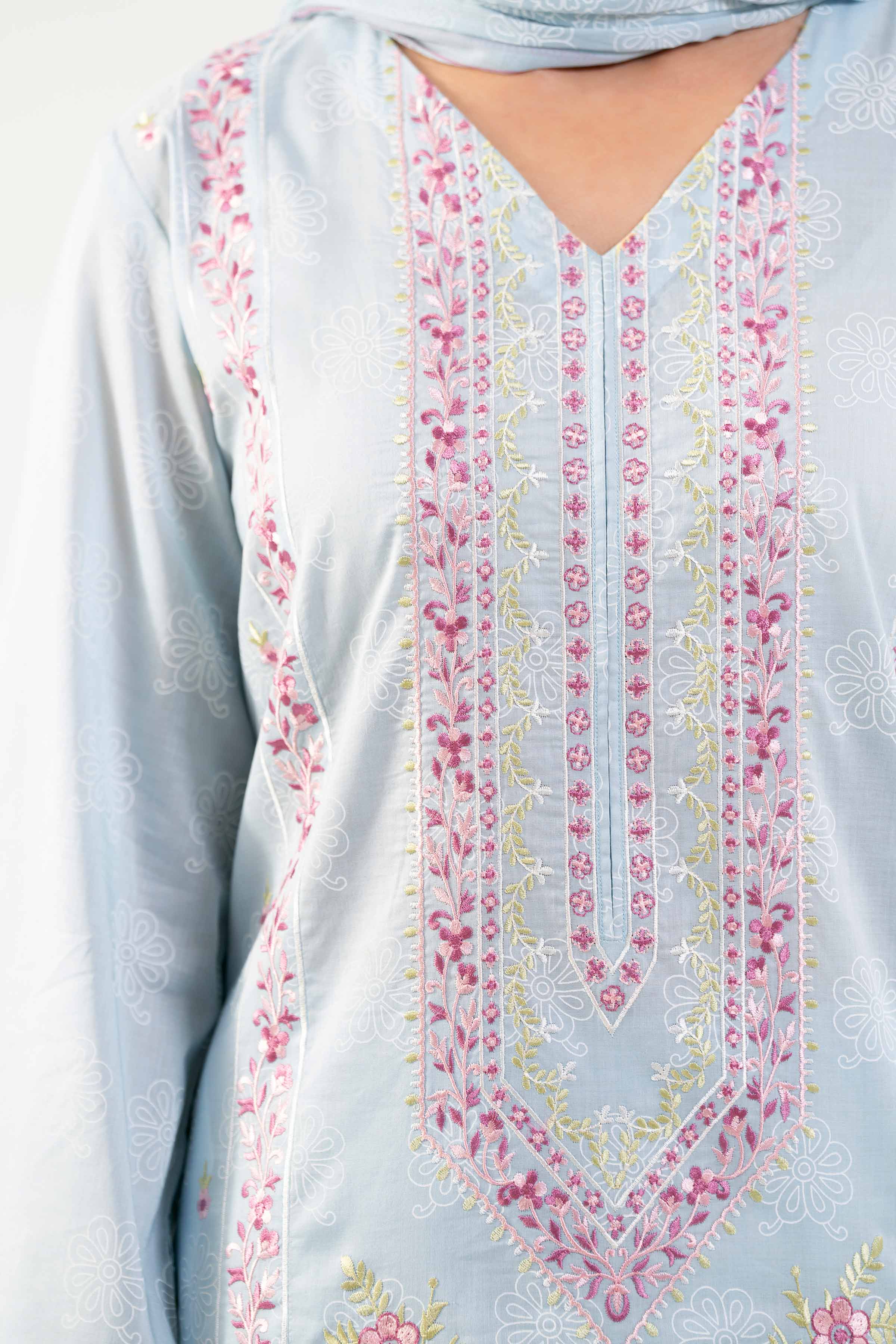3 Piece -  Paste Printed Embroidered Suit - 42501814 for Women - Unstitched Collection | Nishat | Shop Online