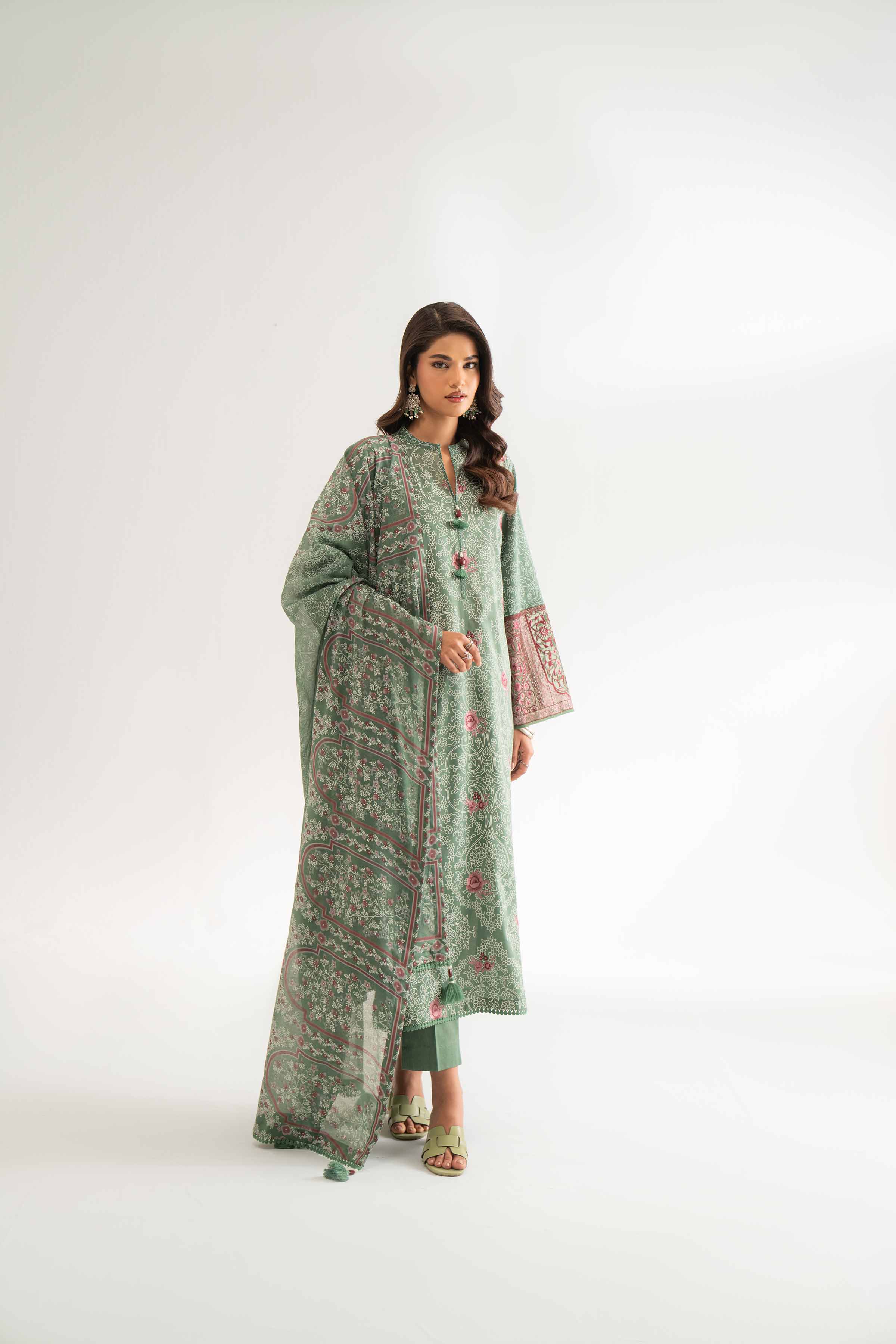 3 Piece -  Paste Printed Embroidered Suit - 42501815 for Women - Unstitched Collection | Nishat | Shop Online