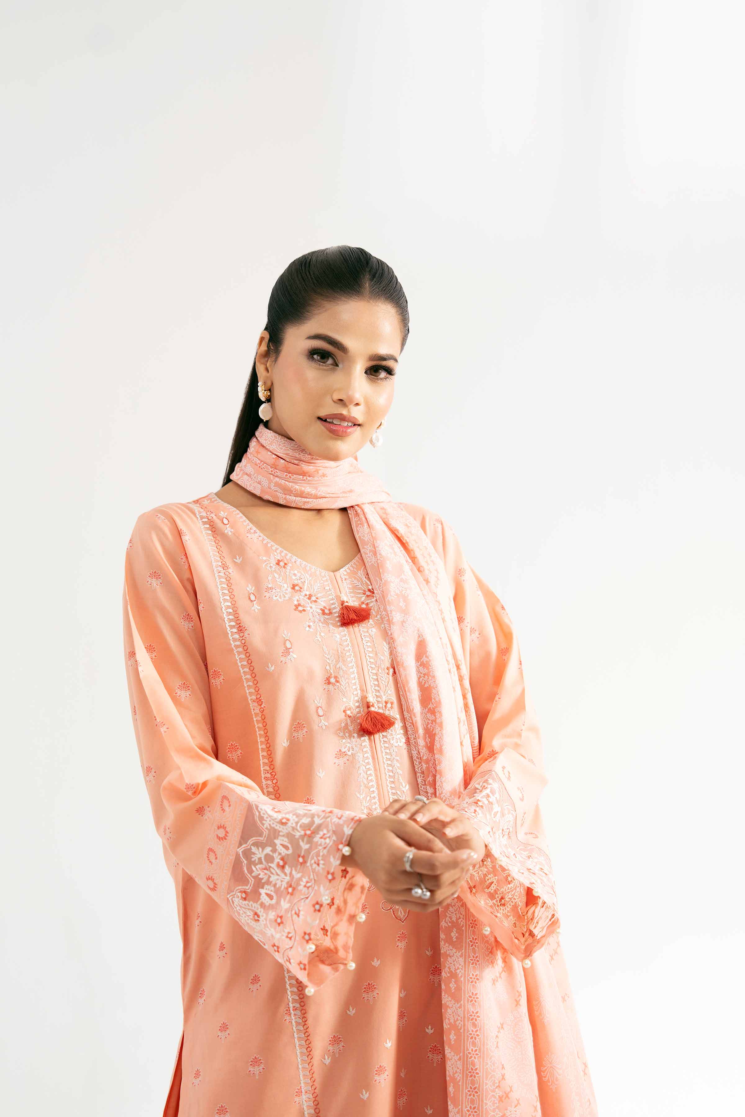 3 Piece -  Paste Printed Embroidered Suit - 42501816 for Women - Unstitched Collection | Nishat | Shop Online