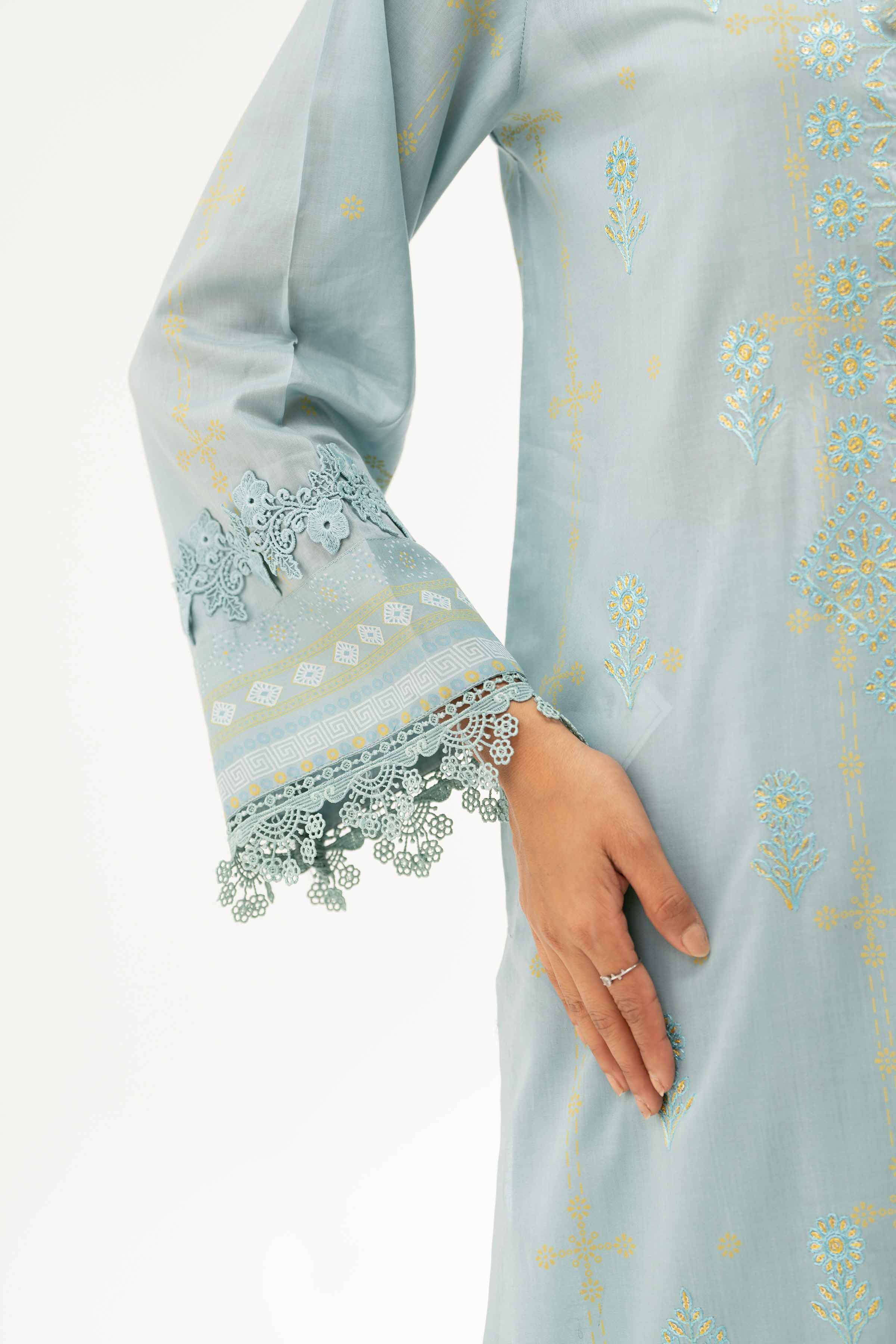 3 Piece -  Paste Printed Embroidered Suit - 42501817 for Women - Unstitched Collection | Nishat | Shop Online