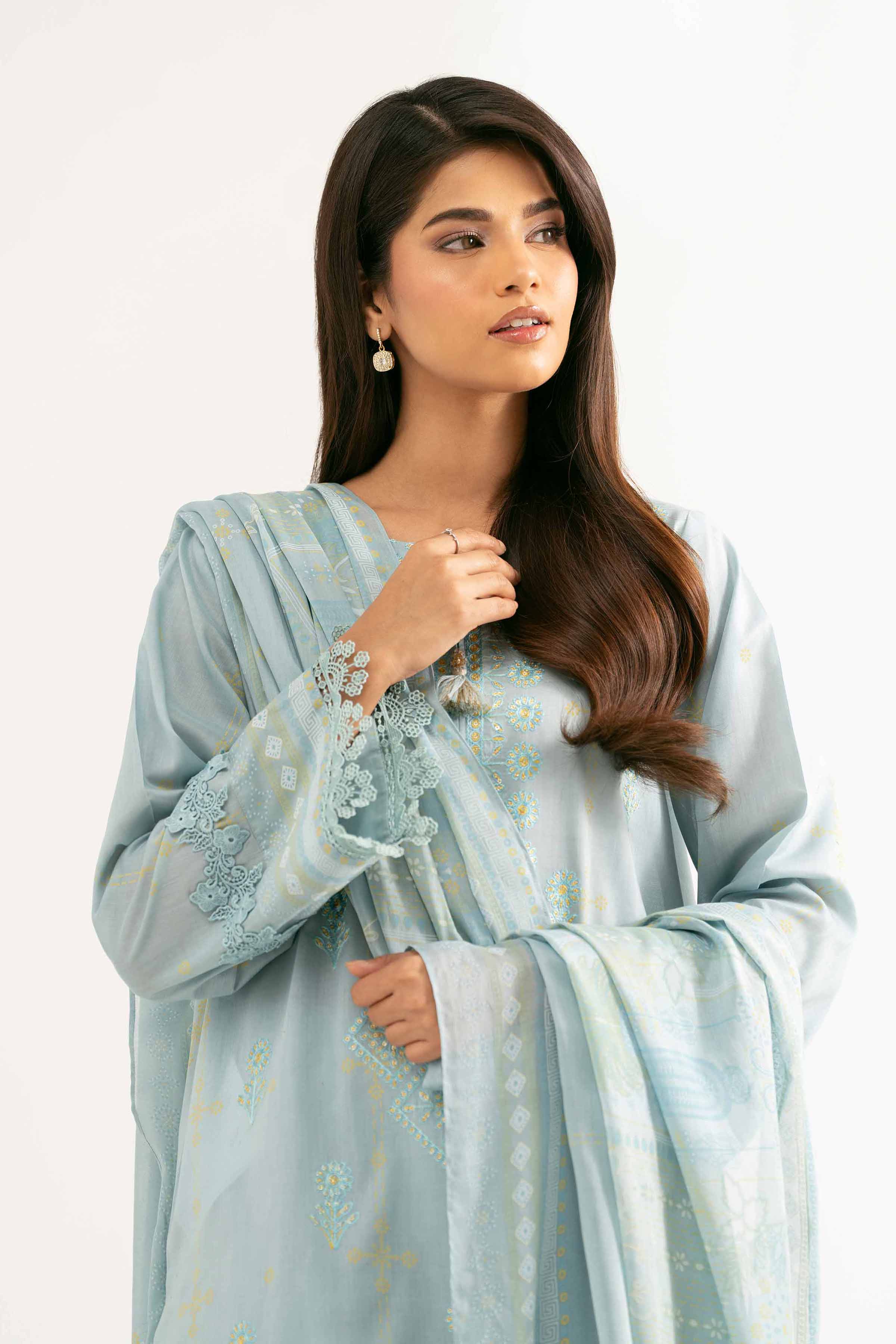 3 Piece -  Paste Printed Embroidered Suit - 42501817 for Women - Unstitched Collection | Nishat | Shop Online