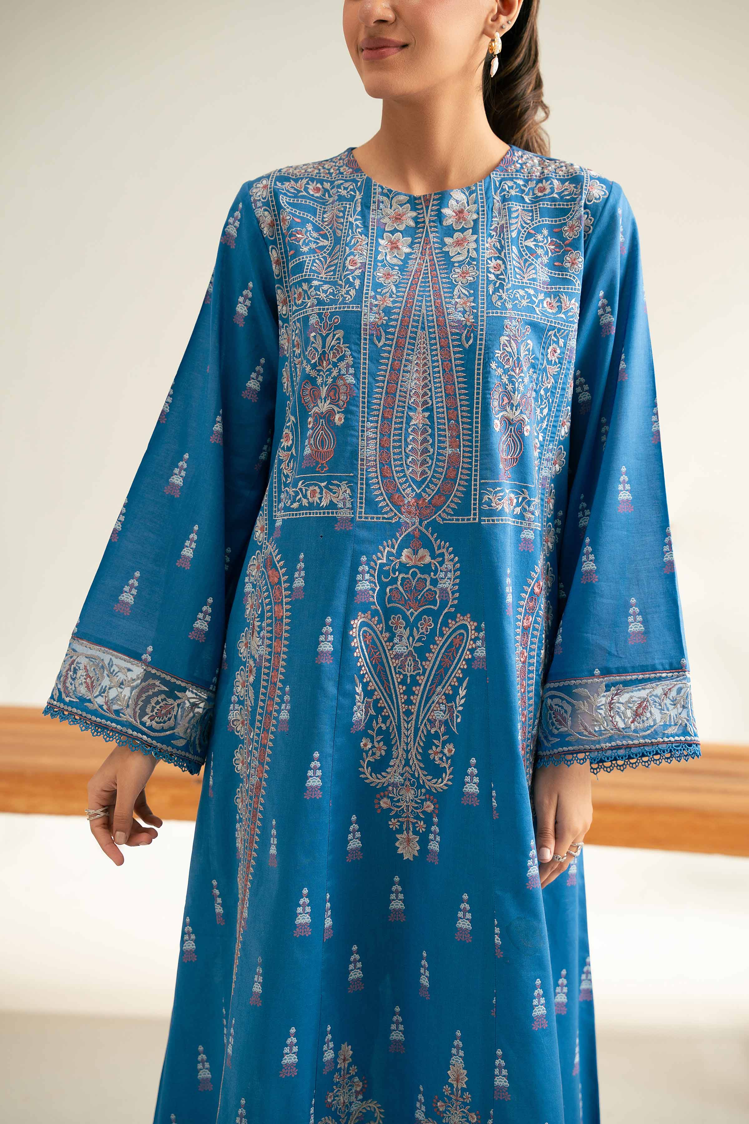 3 Piece -  Paste Printed Embroidered Suit - 42501818 for Women - Unstitched Collection | Nishat | Shop Online