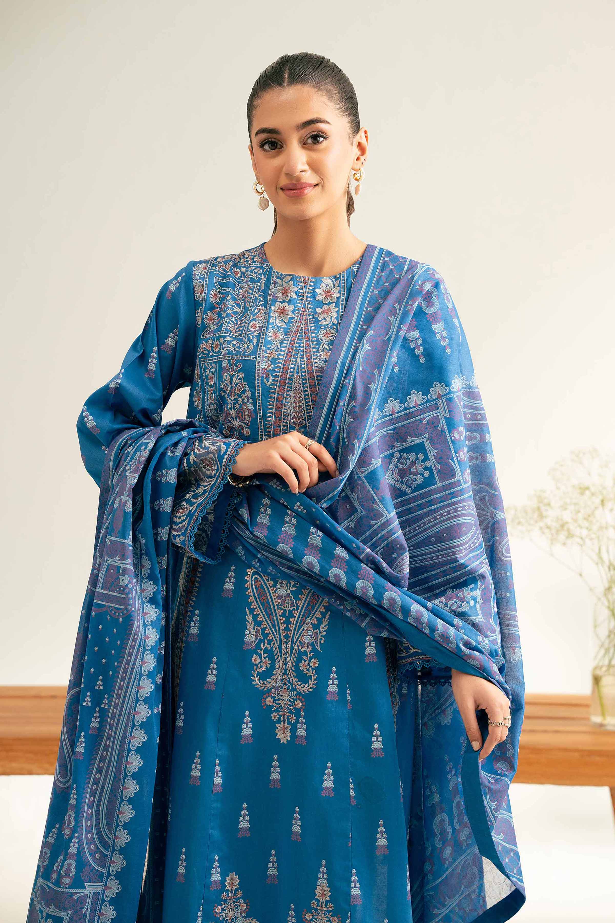 3 Piece -  Paste Printed Embroidered Suit - 42501818 for Women - Unstitched Collection | Nishat | Shop Online