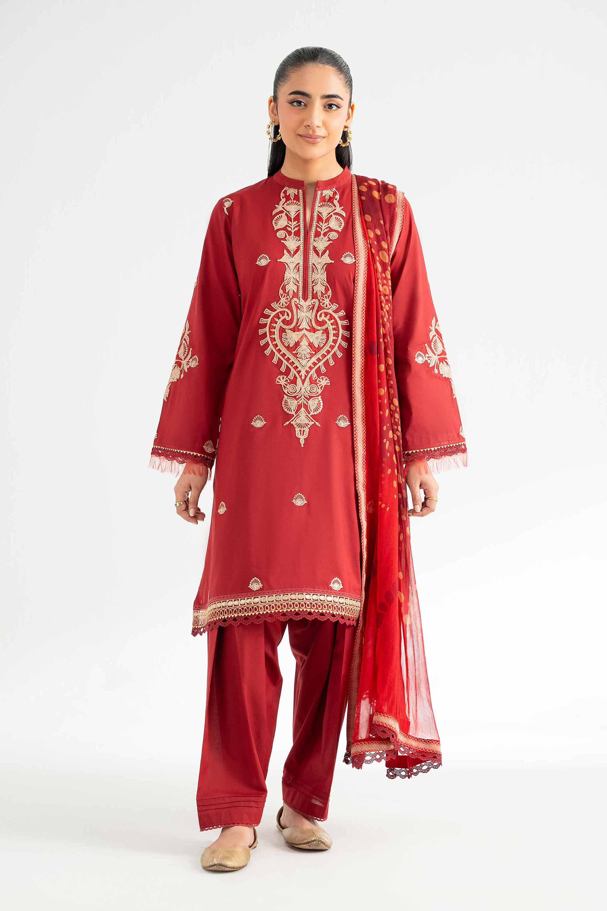 3 Piece - Jacquard Embroidered Suit - 42501819 for Women - Unstitched Collection | Nishat | Shop Online