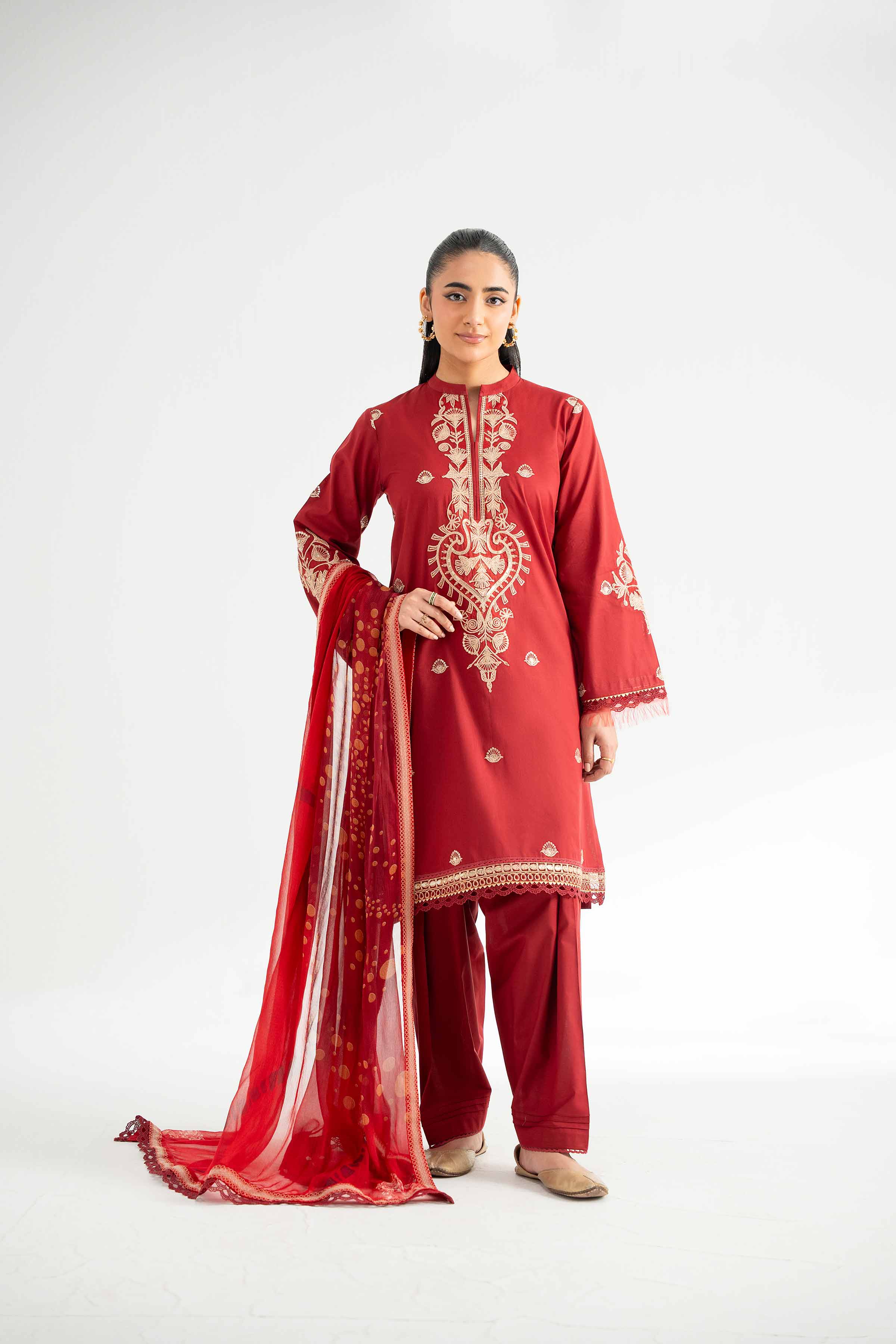 3 Piece - Jacquard Embroidered Suit - 42501819 for Women - Unstitched Collection | Nishat | Shop Online