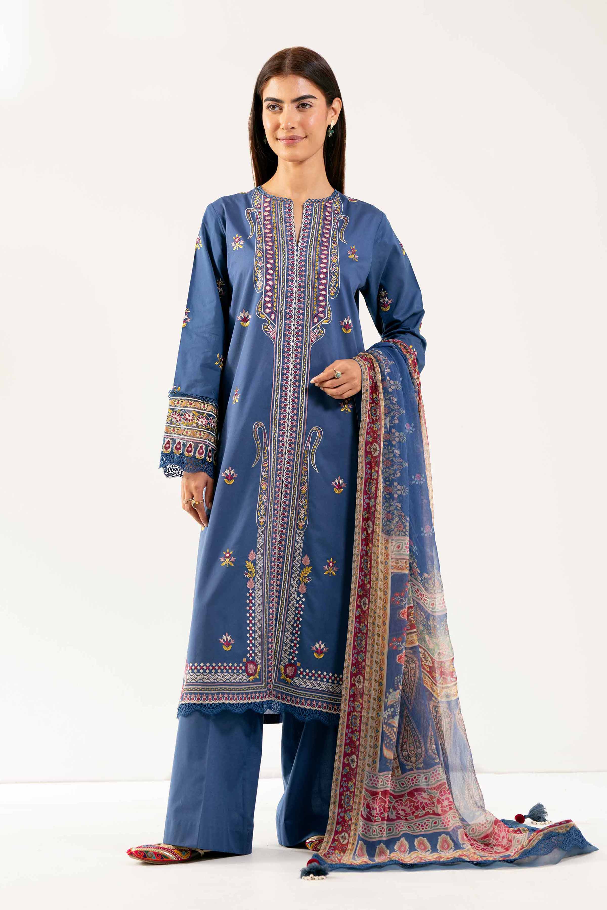3 Piece - Jacquard Embroidered Suit - 42501820 for Women - Unstitched Collection | Nishat | Shop Online
