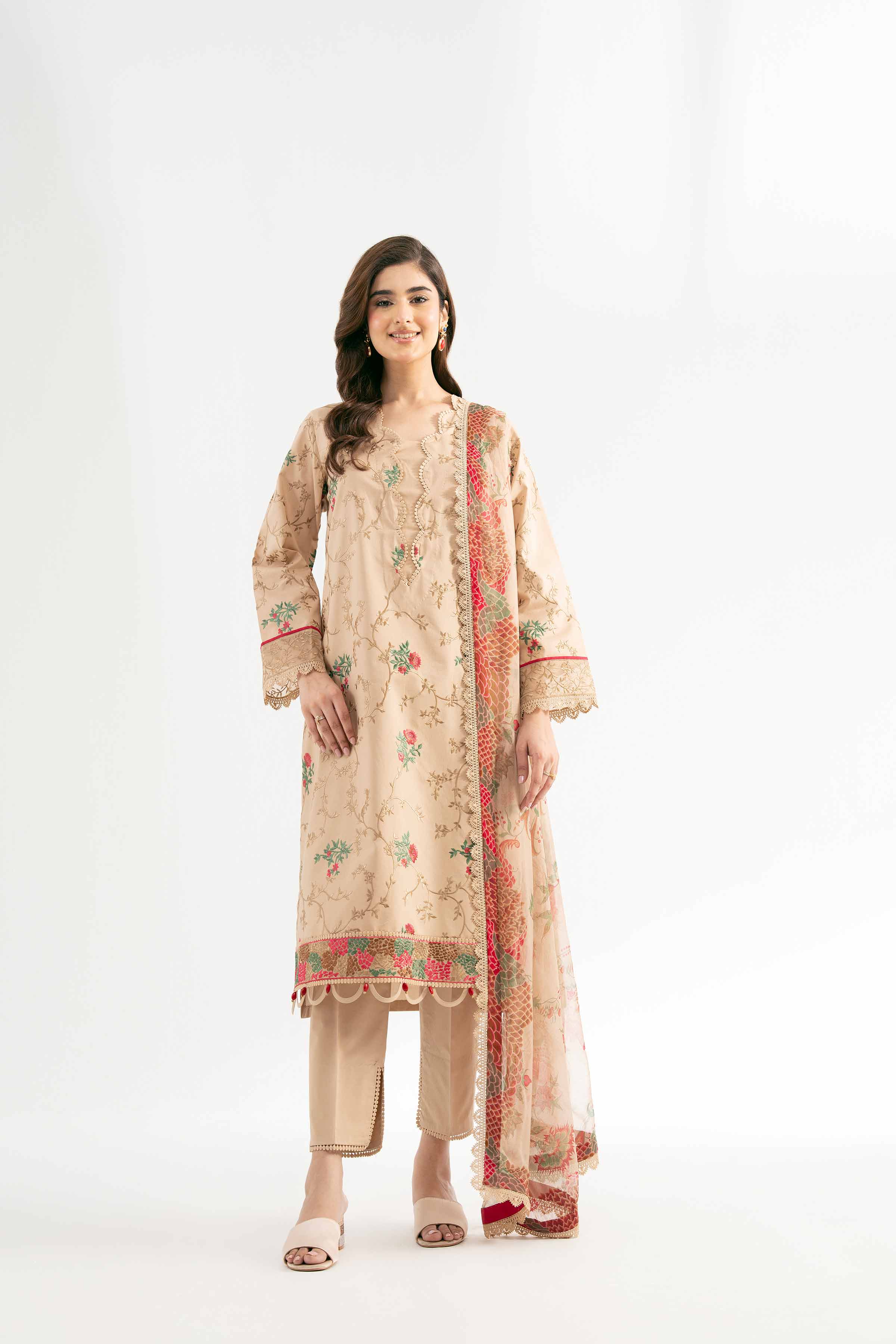 3 Piece - Jacquard Embroidered Suit - 42501821 for Women - Unstitched Collection | Nishat | Shop Online