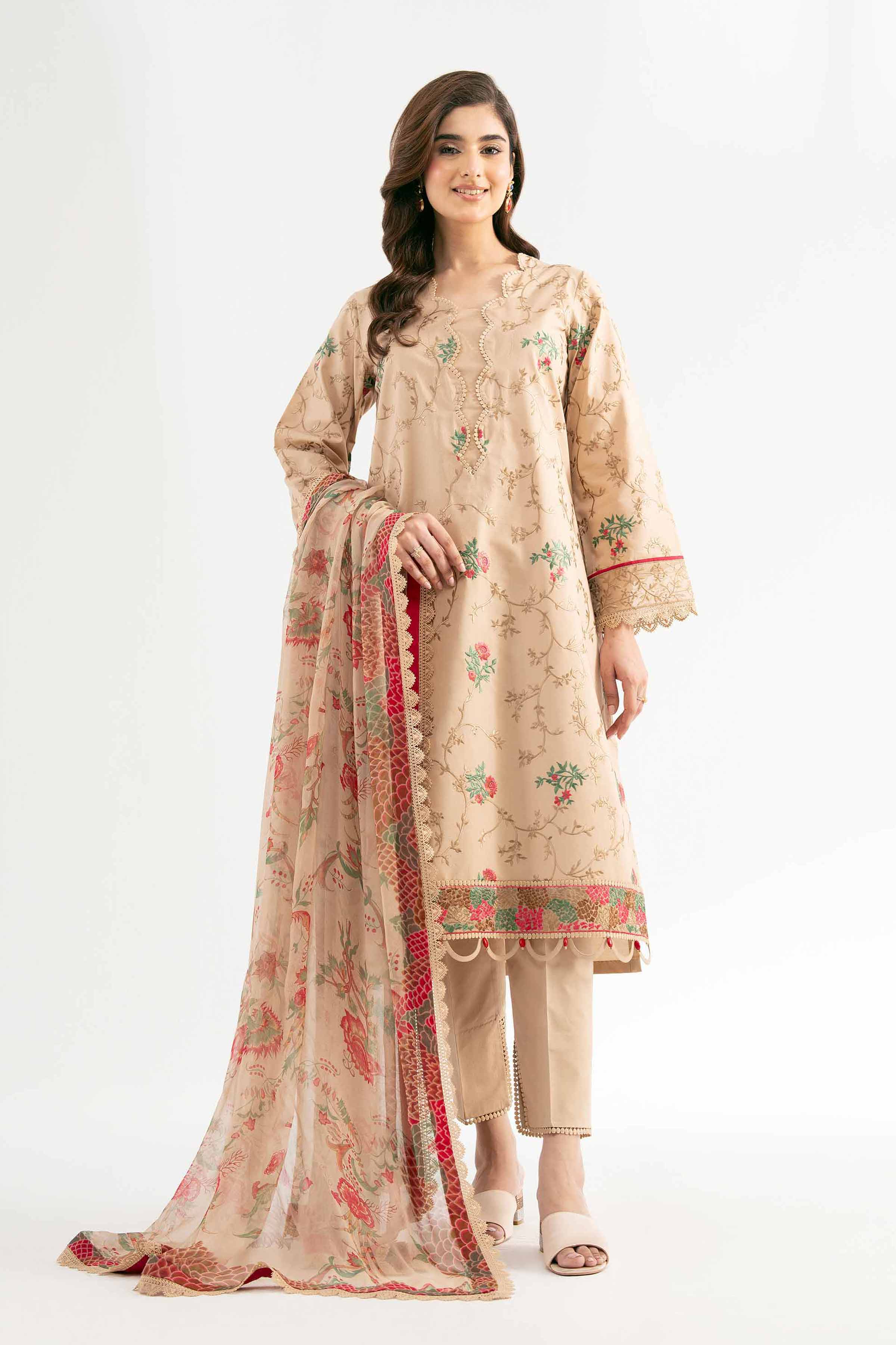 3 Piece - Jacquard Embroidered Suit - 42501821 for Women - Unstitched Collection | Nishat | Shop Online