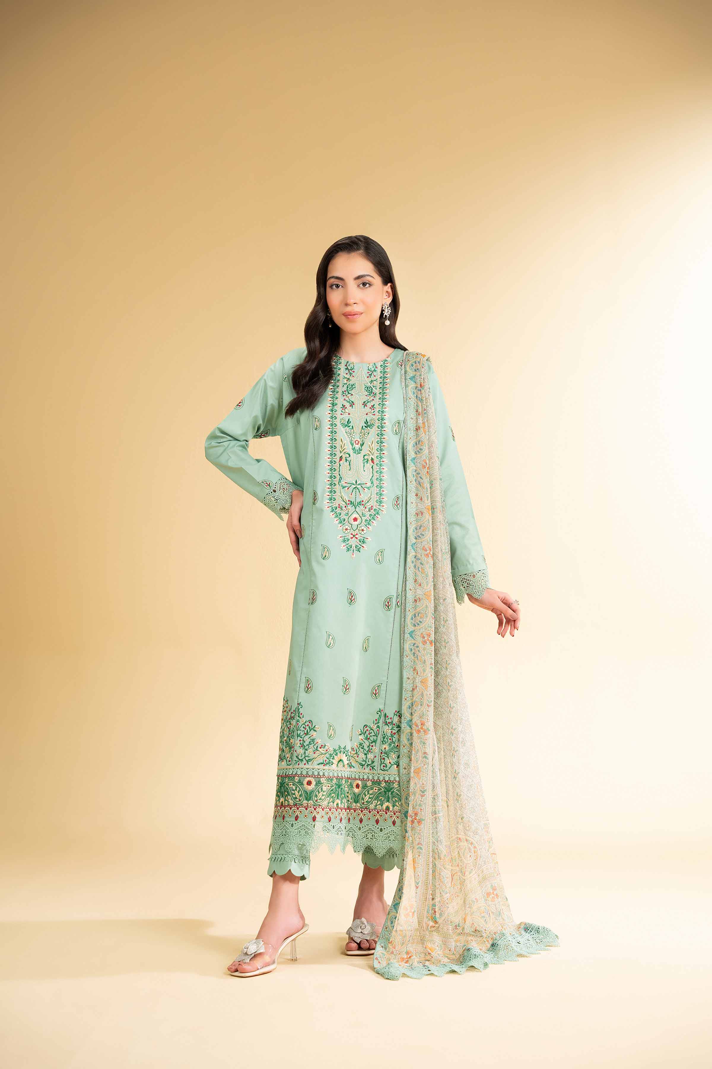 3 Piece - Jacquard Embroidered Suit - 42501822 for Women - Unstitched Collection | Nishat | Shop Online