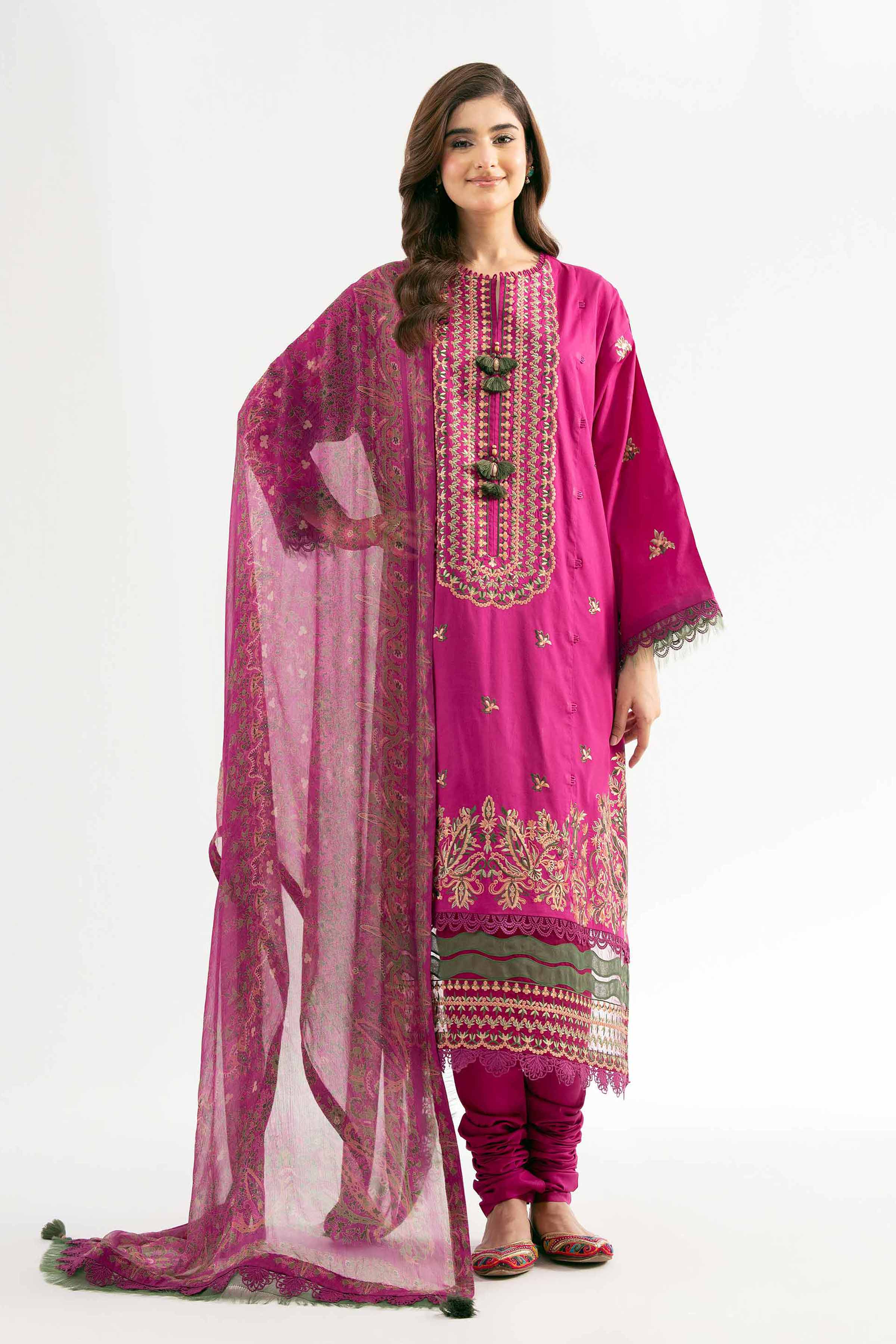 3 Piece - Jacquard Embroidered Suit - 42501823 for Women - Unstitched Collection | Nishat | Shop Online
