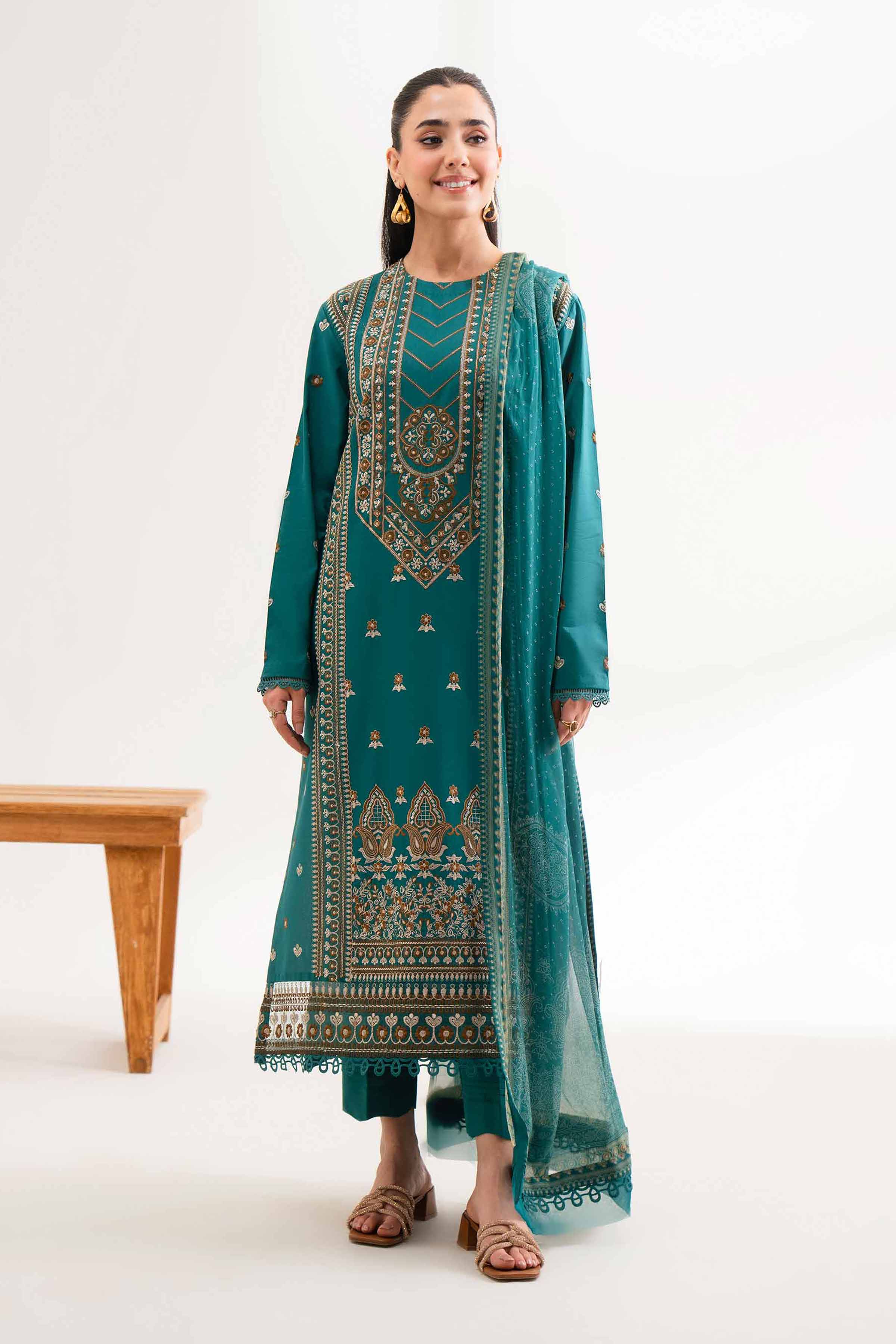 3 Piece - Jacquard Embroidered Suit - 42501824 for Women - Unstitched Collection | Nishat | Shop Online