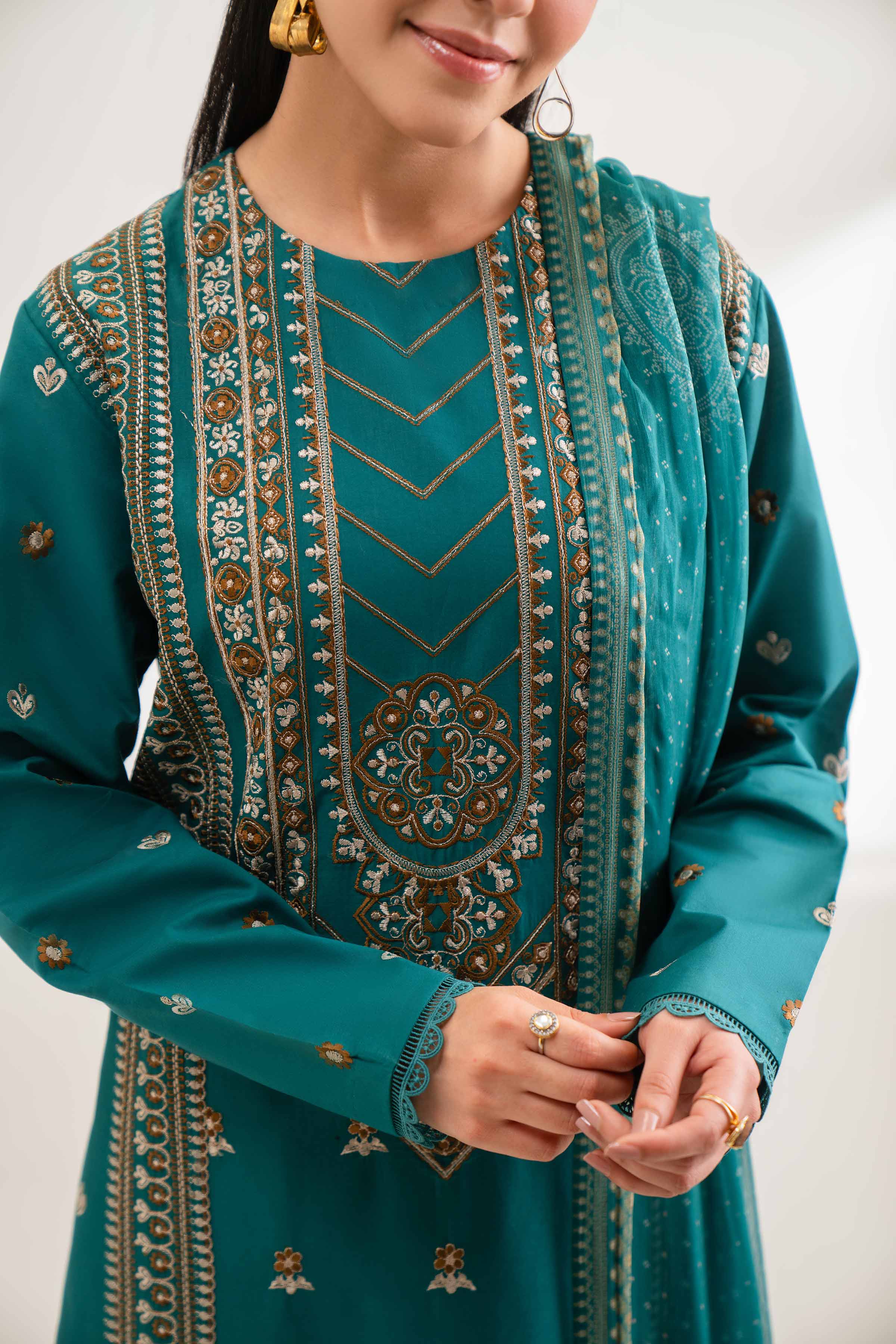 3 Piece - Jacquard Embroidered Suit - 42501824 for Women - Unstitched Collection | Nishat | Shop Online