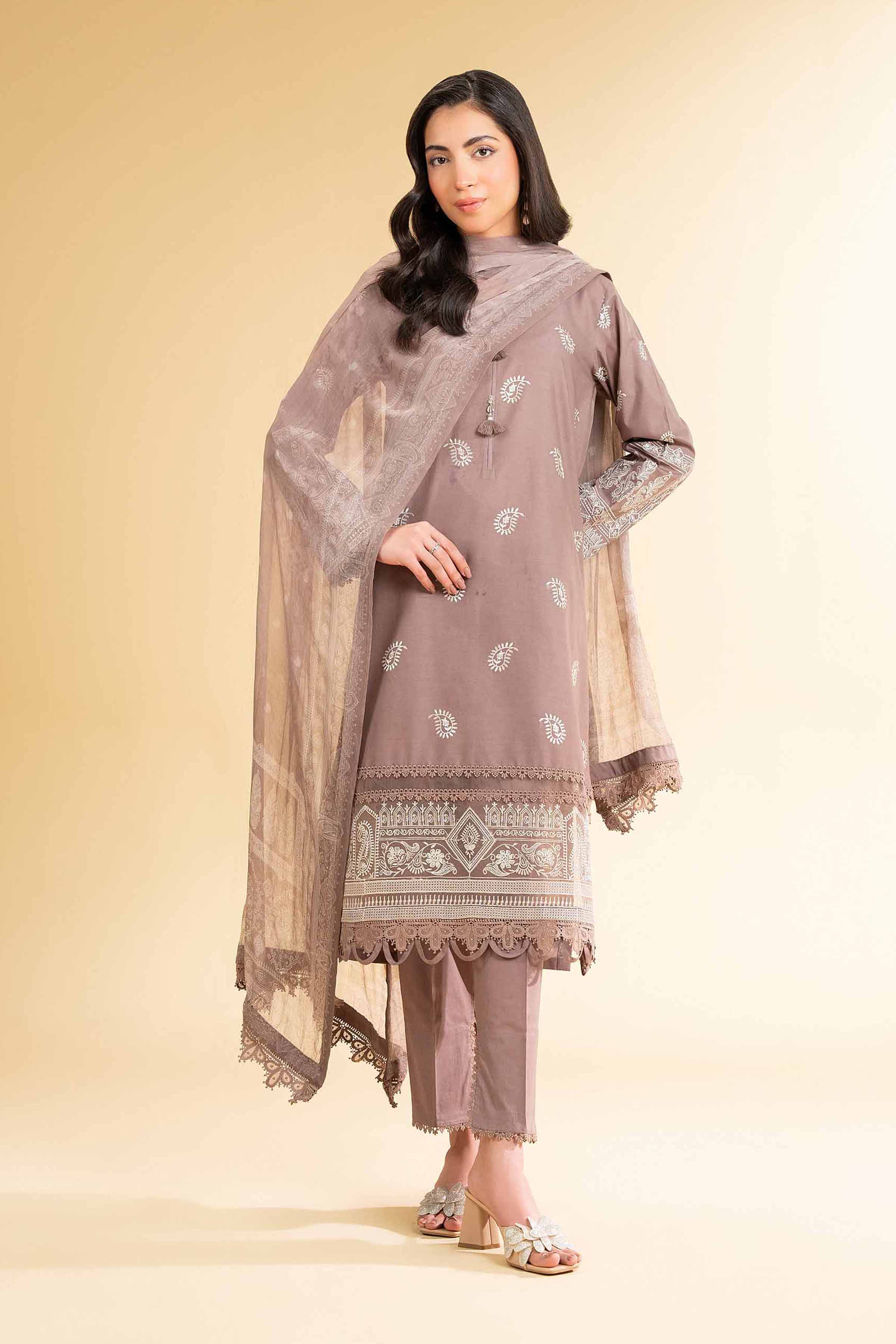 3 Piece - Jacquard Embroidered Suit - 42501825 for Women - Unstitched Collection | Nishat | Shop Online
