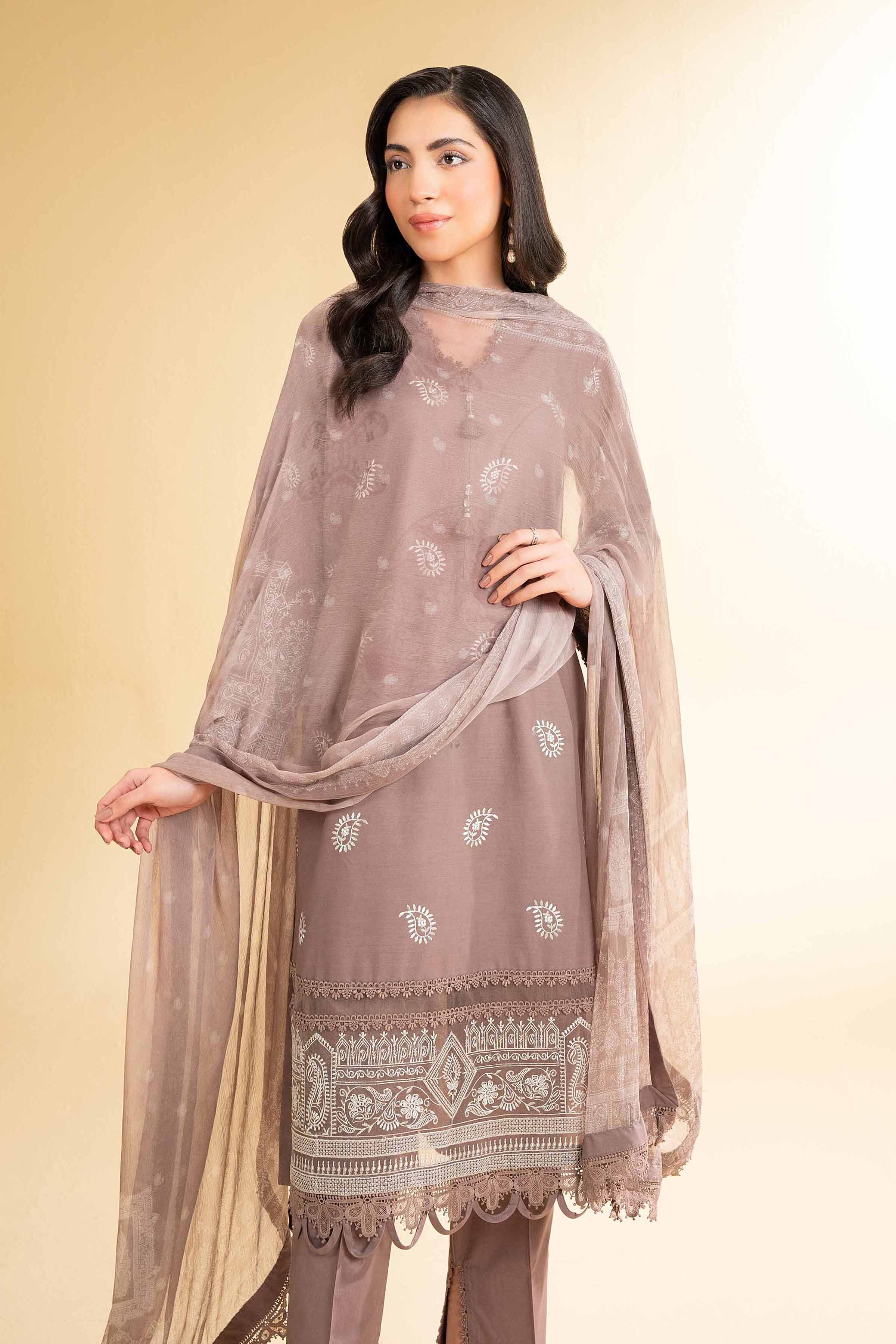 3 Piece - Jacquard Embroidered Suit - 42501825 for Women - Unstitched Collection | Nishat | Shop Online