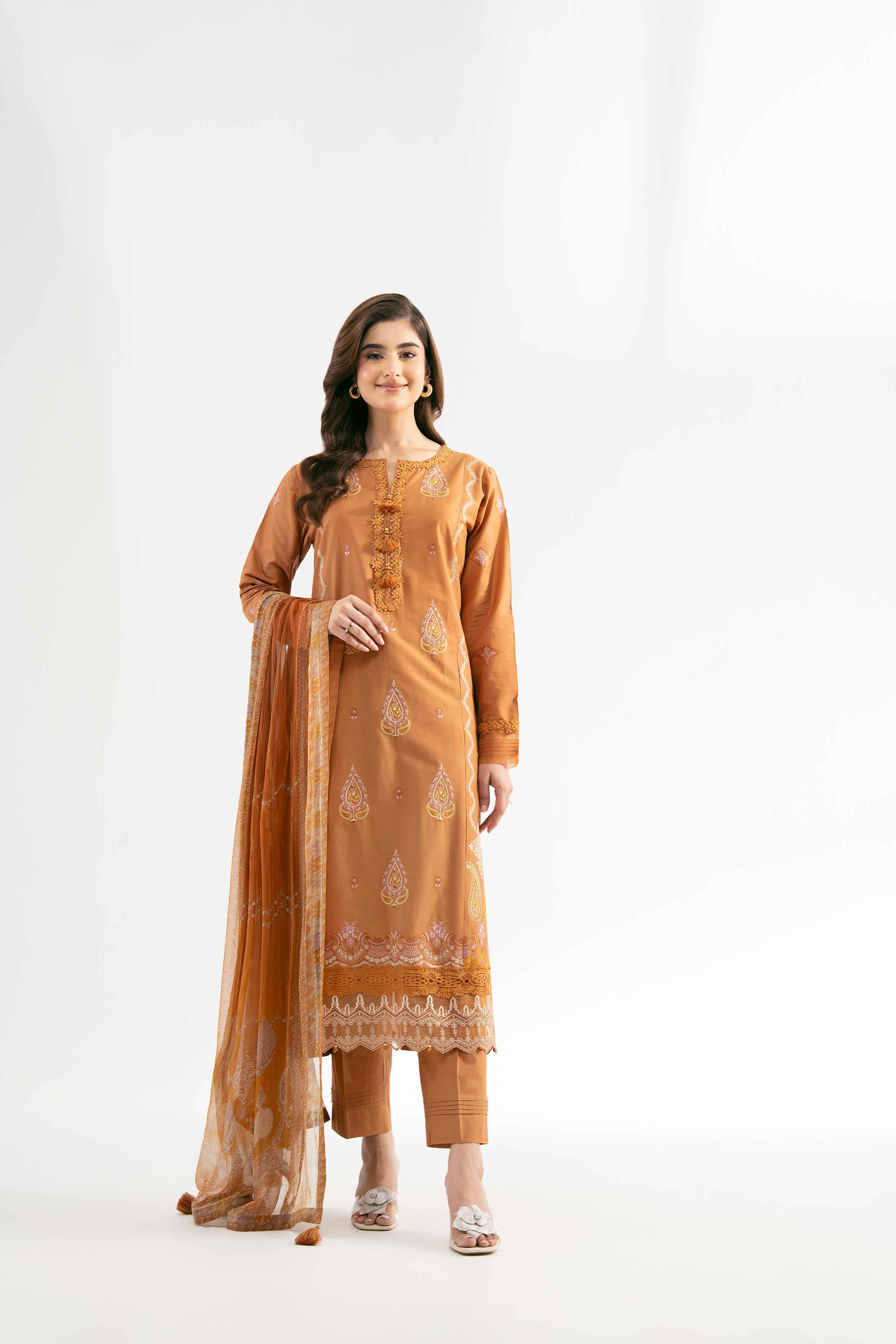 3 Piece - Jacquard Embroidered Suit - 42501826 for Women - Unstitched Collection | Nishat | Shop Online