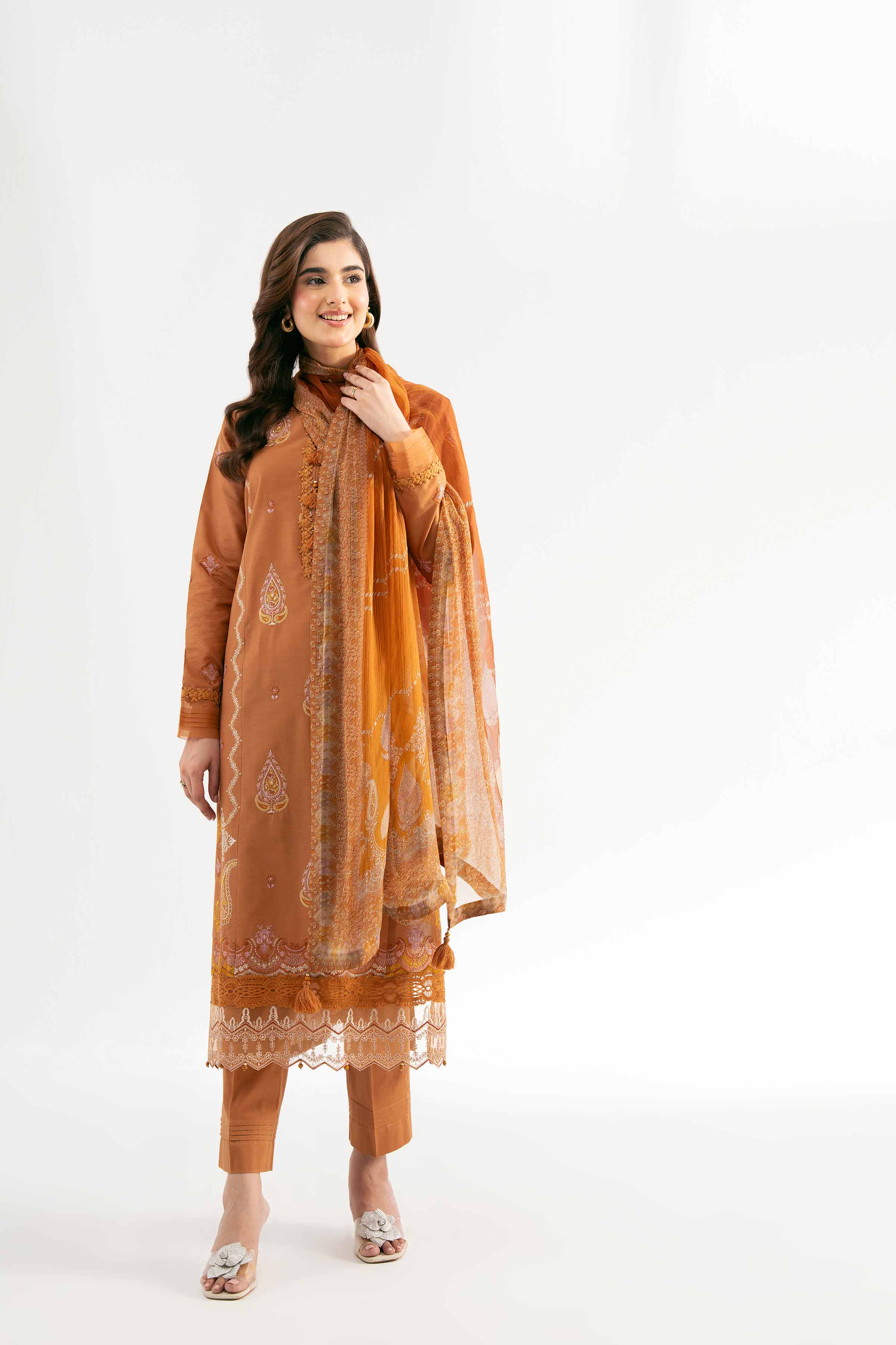 3 Piece - Jacquard Embroidered Suit - 42501826 for Women - Unstitched Collection | Nishat | Shop Online