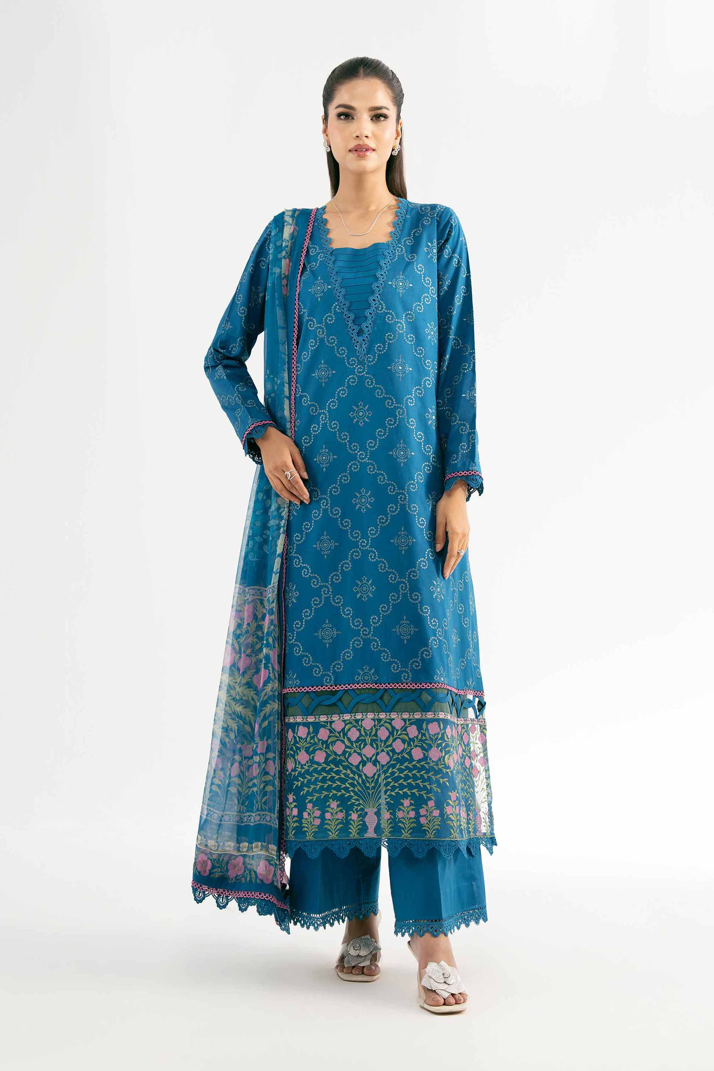 3 Piece - Jacquard Embroidered Suit - 42501827 for Women - Unstitched Collection | Nishat | Shop Online