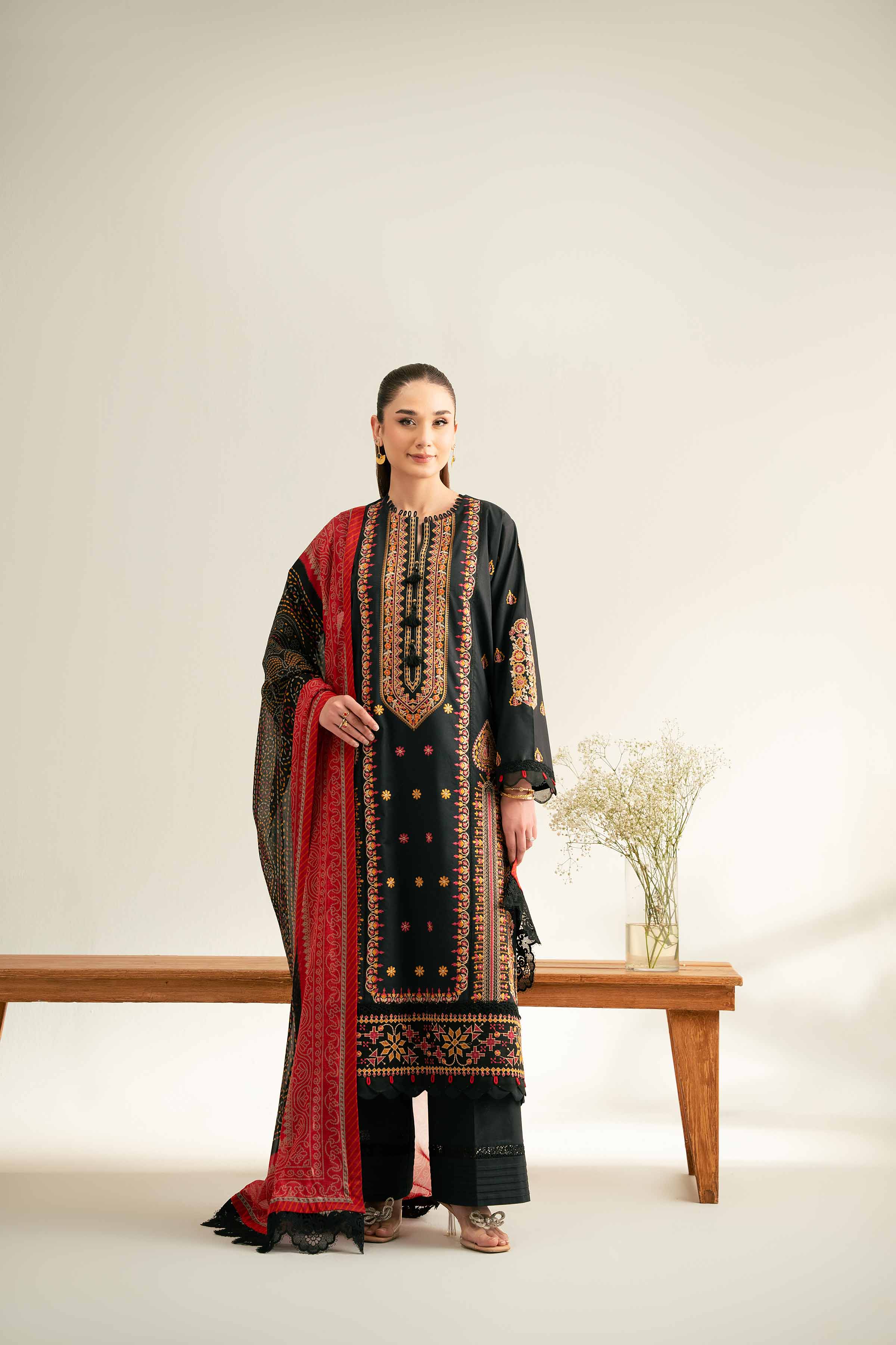 3 Piece - Digital Printed Embroidered Suit - 42501829 for Women - Unstitched Collection | Nishat | Shop Online