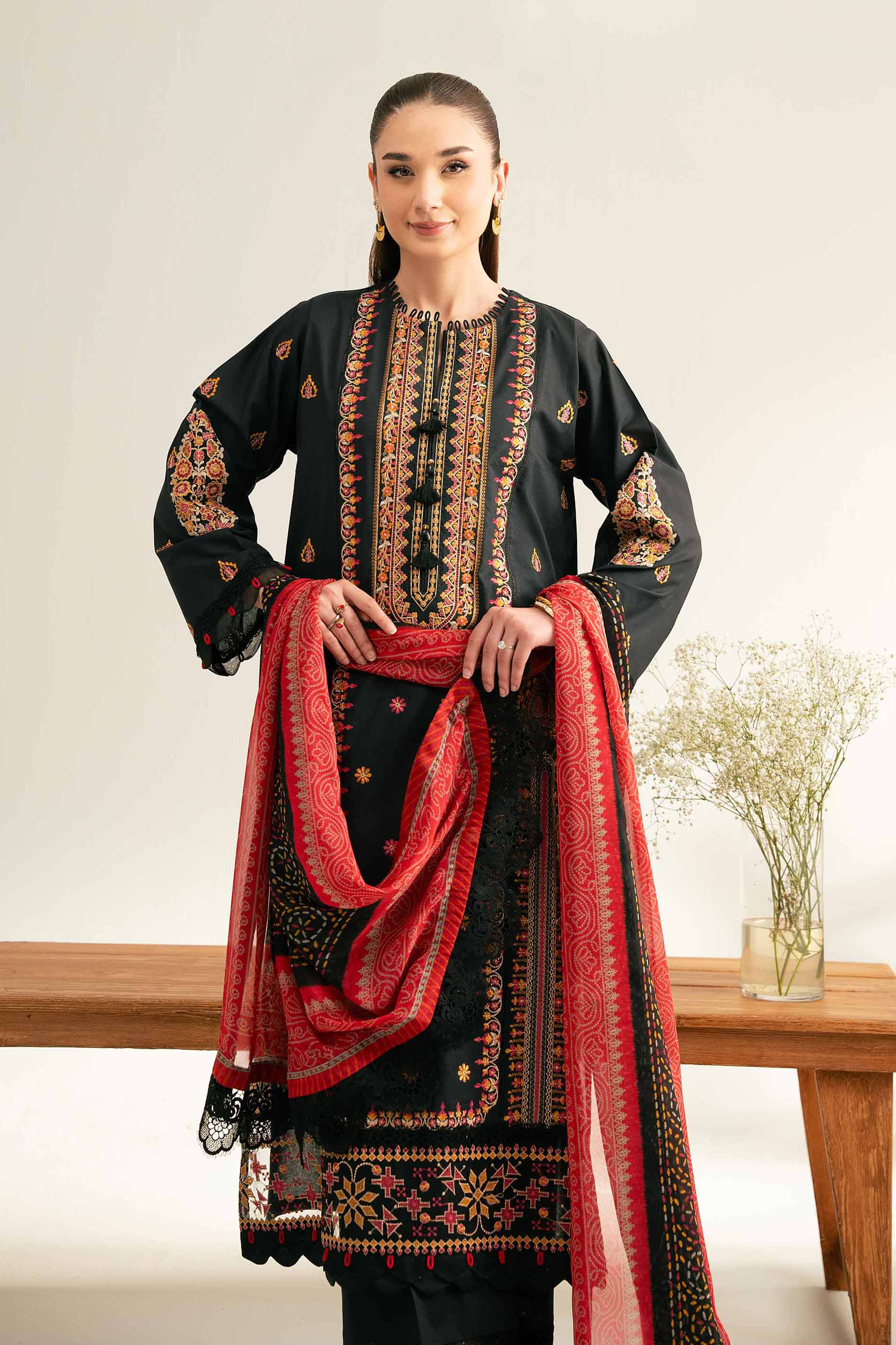 3 Piece - Digital Printed Embroidered Suit - 42501829 for Women - Unstitched Collection | Nishat | Shop Online
