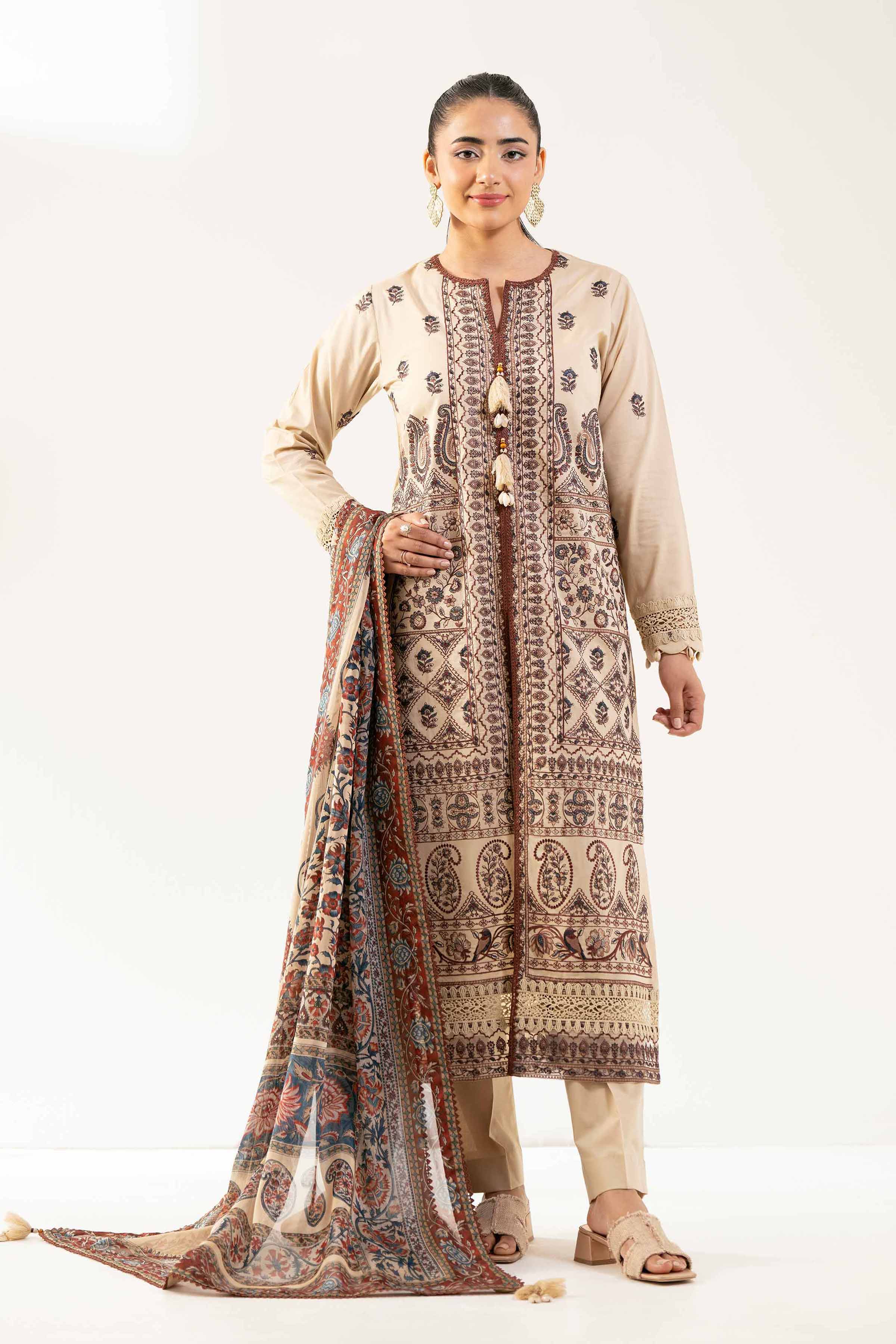 3 Piece - Digital Printed Embroidered Suit - 42501830 for Women - Unstitched Collection | Nishat | Shop Online