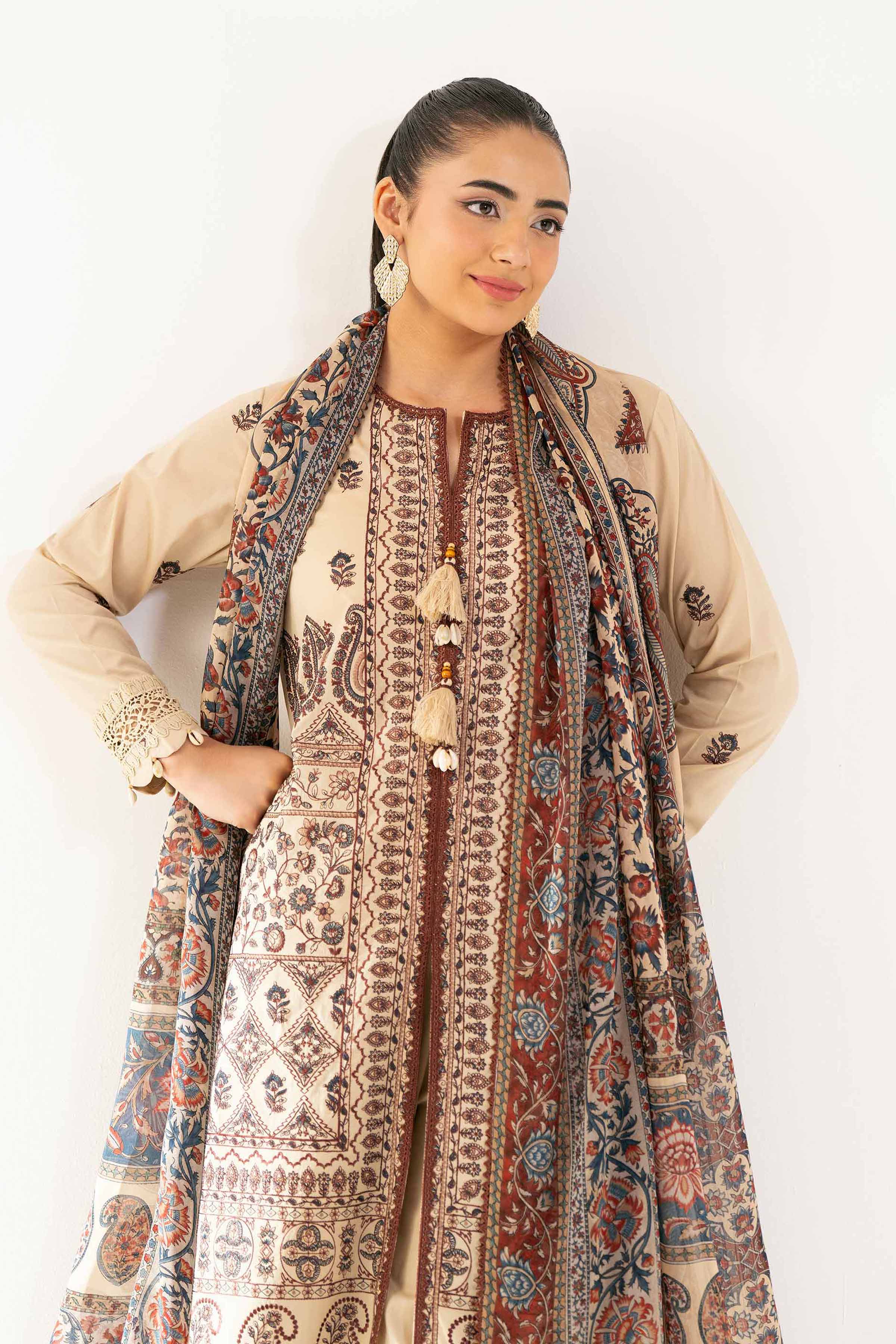 3 Piece - Digital Printed Embroidered Suit - 42501830 for Women - Unstitched Collection | Nishat | Shop Online