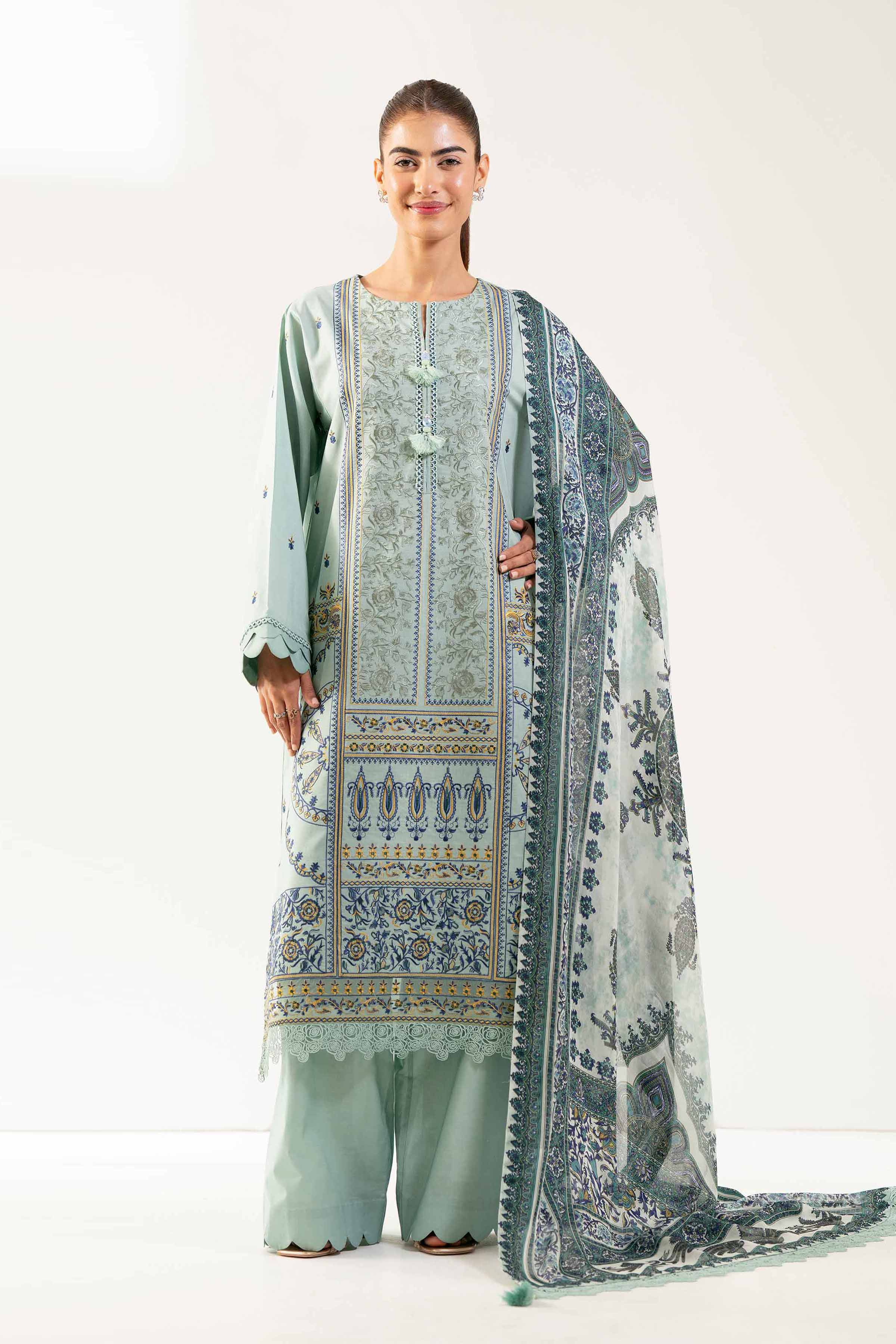3 Piece - Digital Printed Embroidered Suit - 42501832 for Women - Unstitched Collection | Nishat | Shop Online
