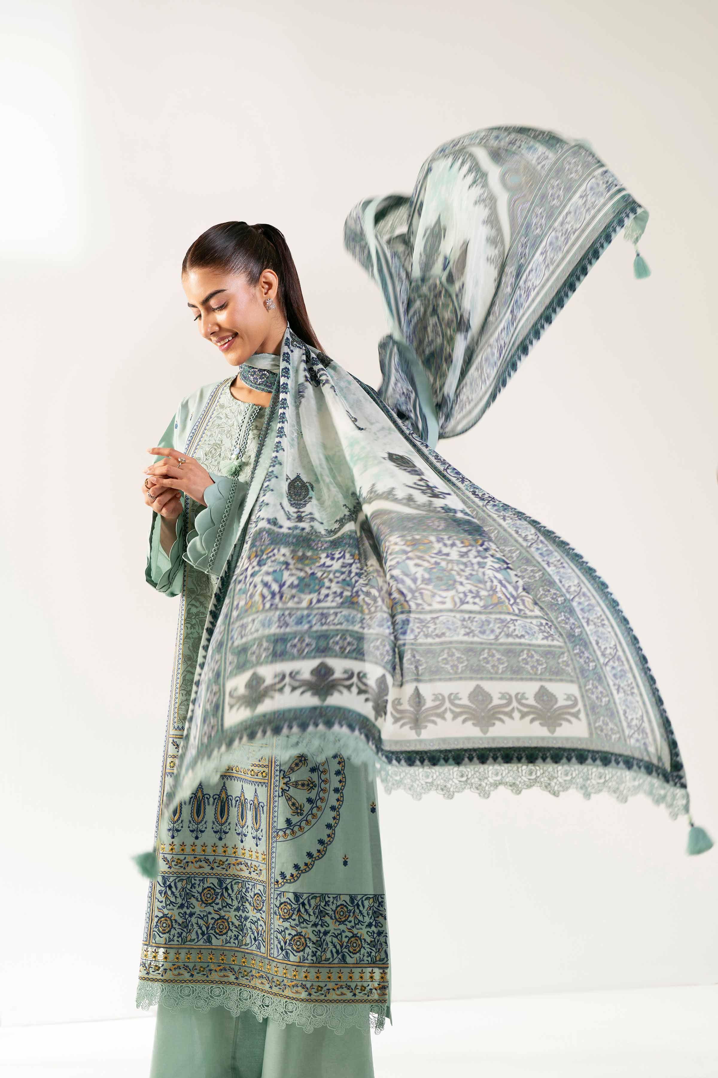3 Piece - Digital Printed Embroidered Suit - 42501832 for Women - Unstitched Collection | Nishat | Shop Online