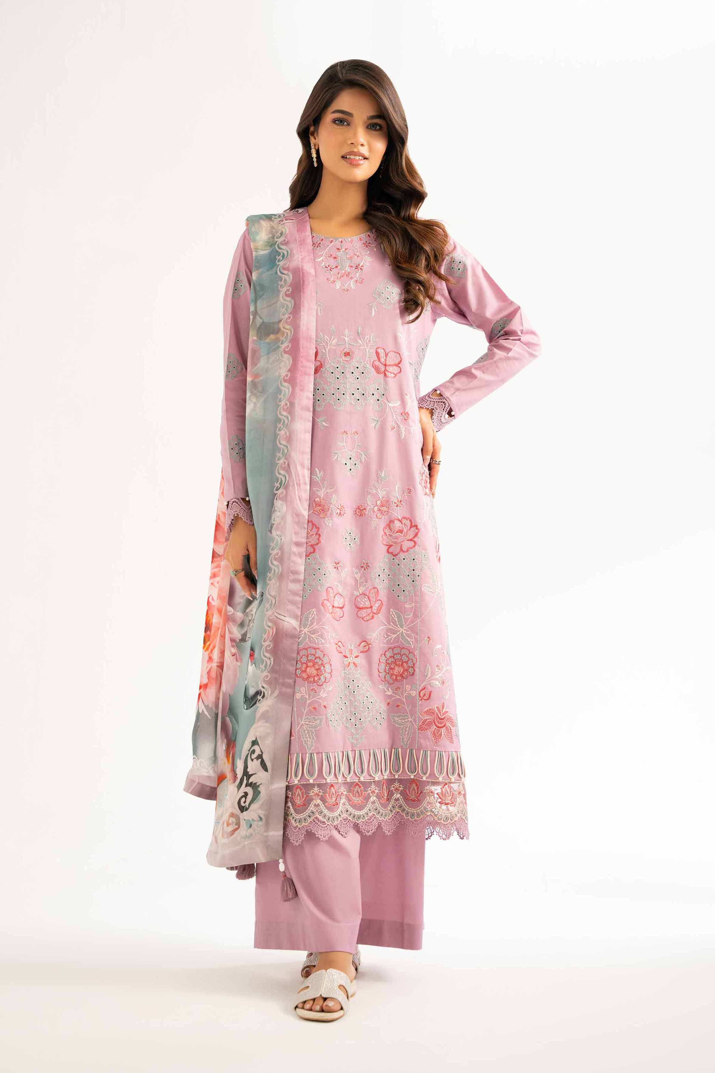 3 Piece - Digital Printed Embroidered Suit - 42501833 for Women - Unstitched Collection | Nishat | Shop Online