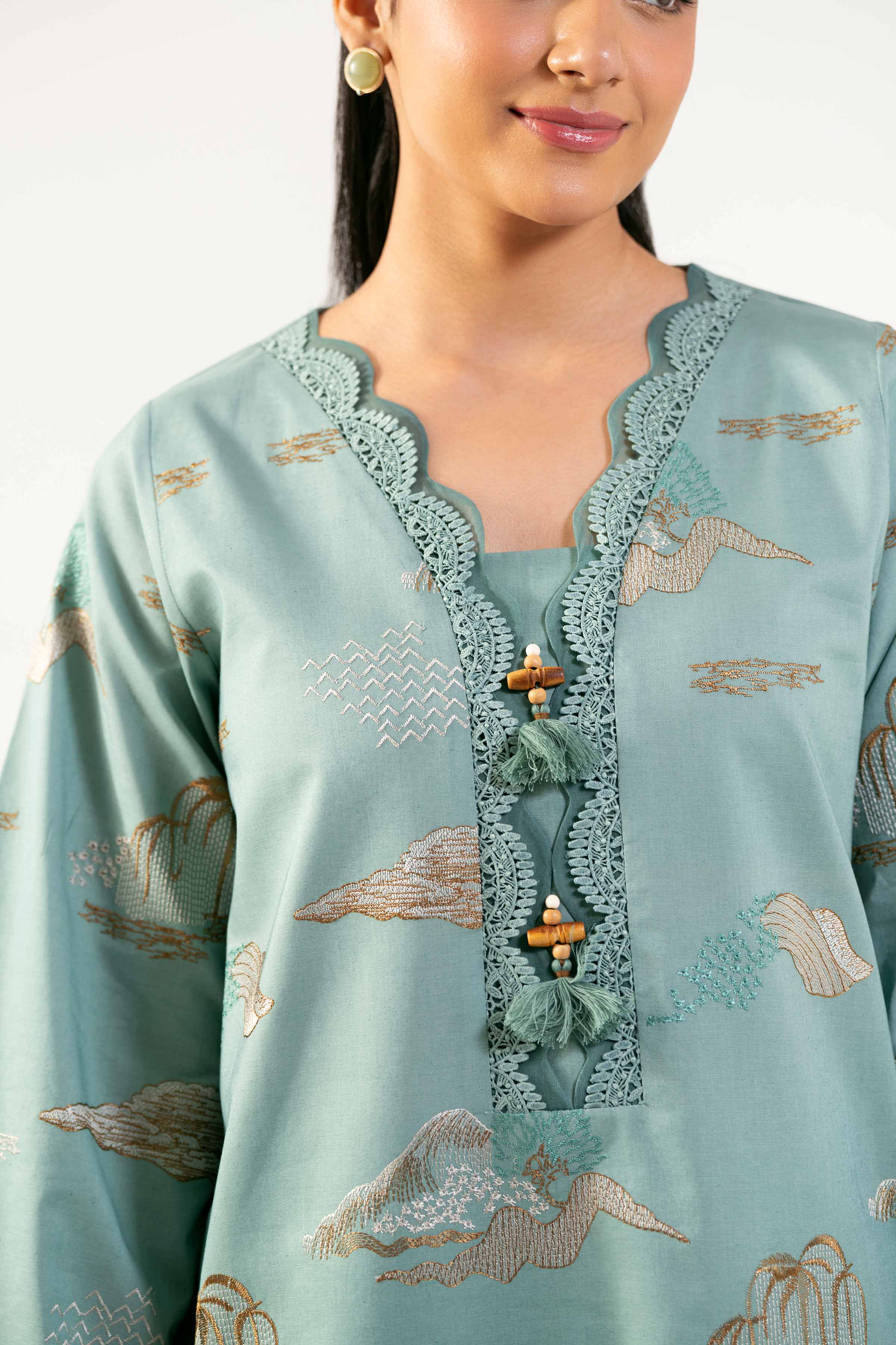 3 Piece - Digital Printed Embroidered Suit - 42501834 for Women - Unstitched Collection | Nishat | Shop Online