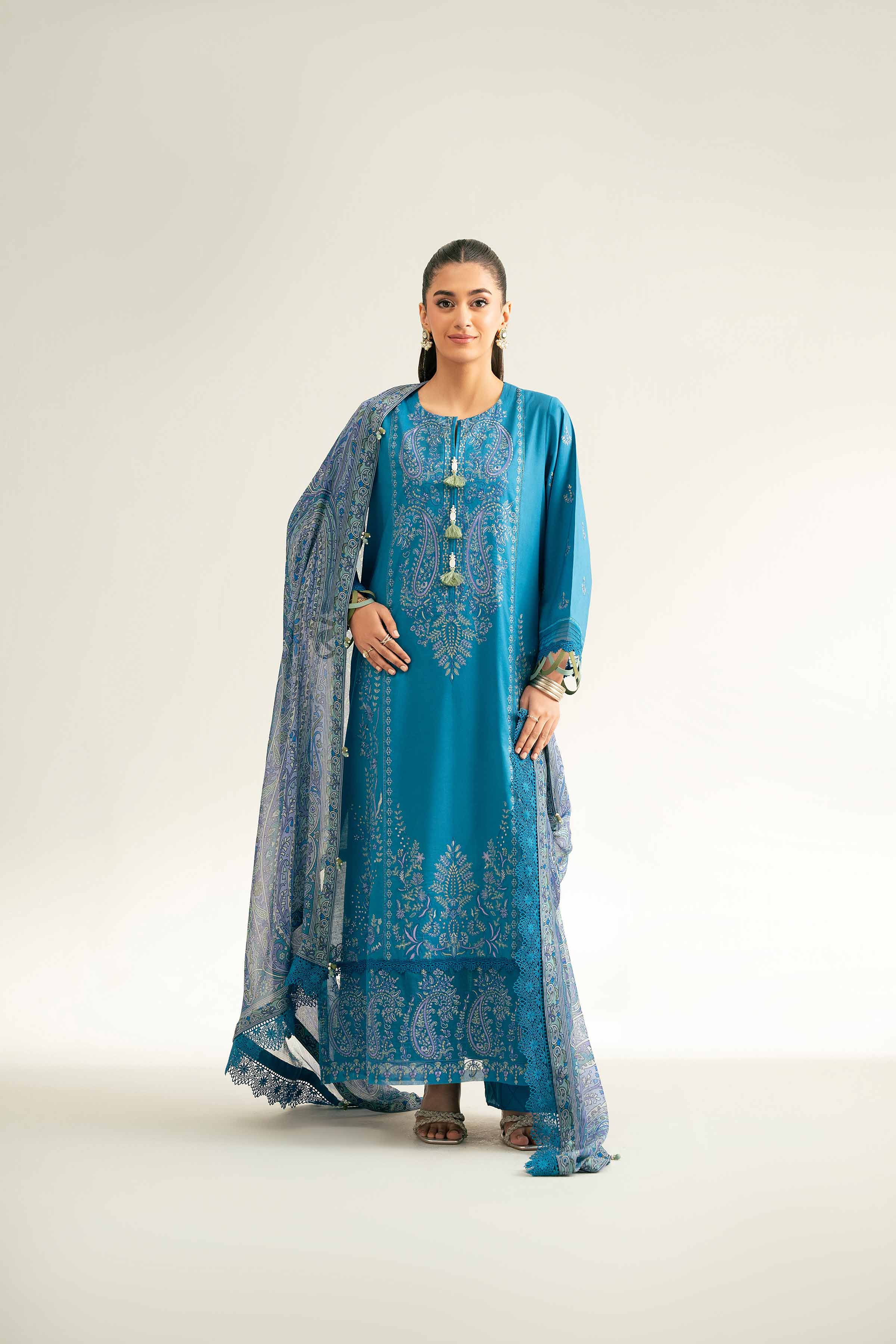3 Piece - Digital Printed Embroidered Suit - 42501838 for Women - Unstitched Collection | Nishat | Shop Online