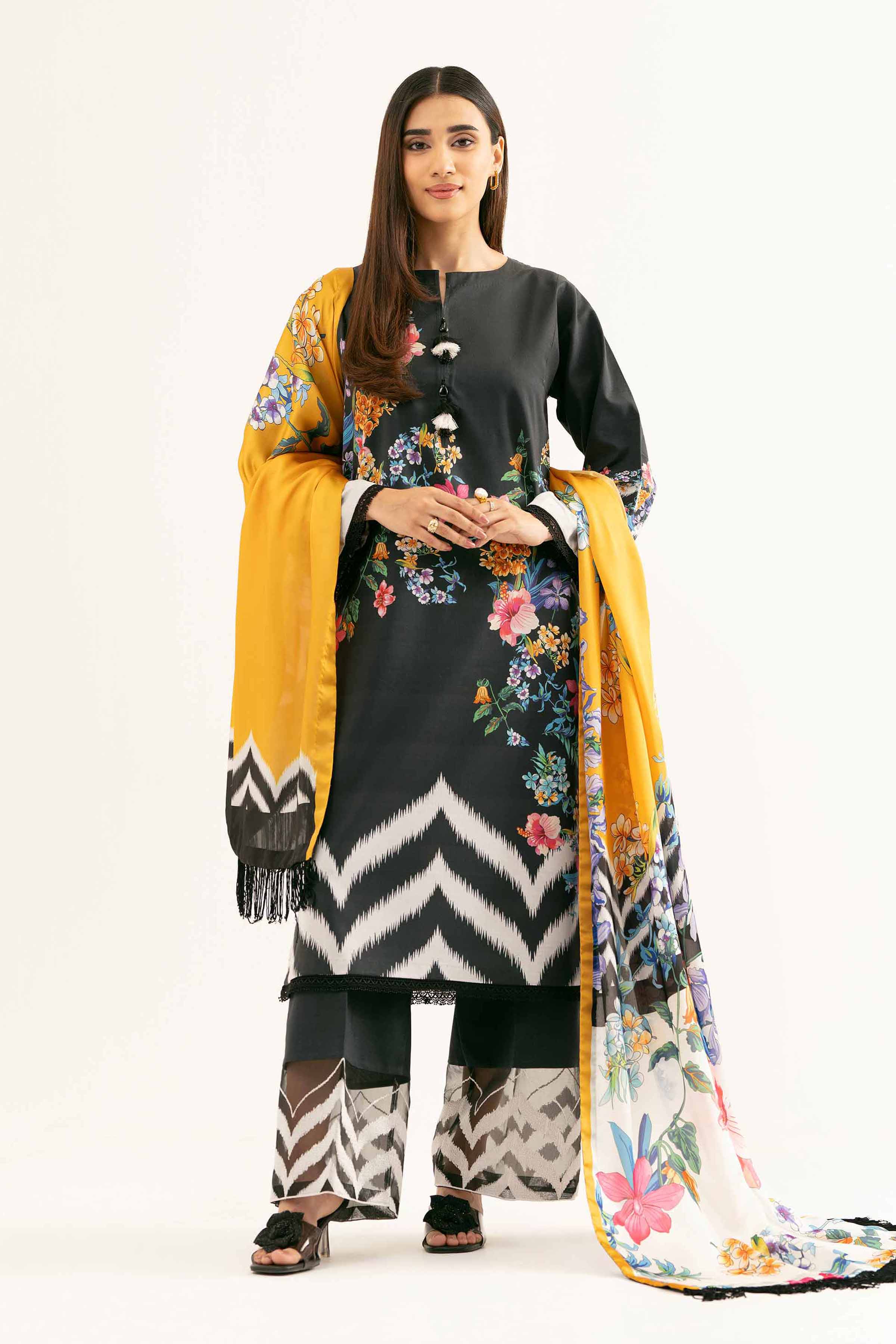 3 Piece - Digital Printed Embroidered Suit - 42501839 for Women - Unstitched Collection | Nishat | Shop Online