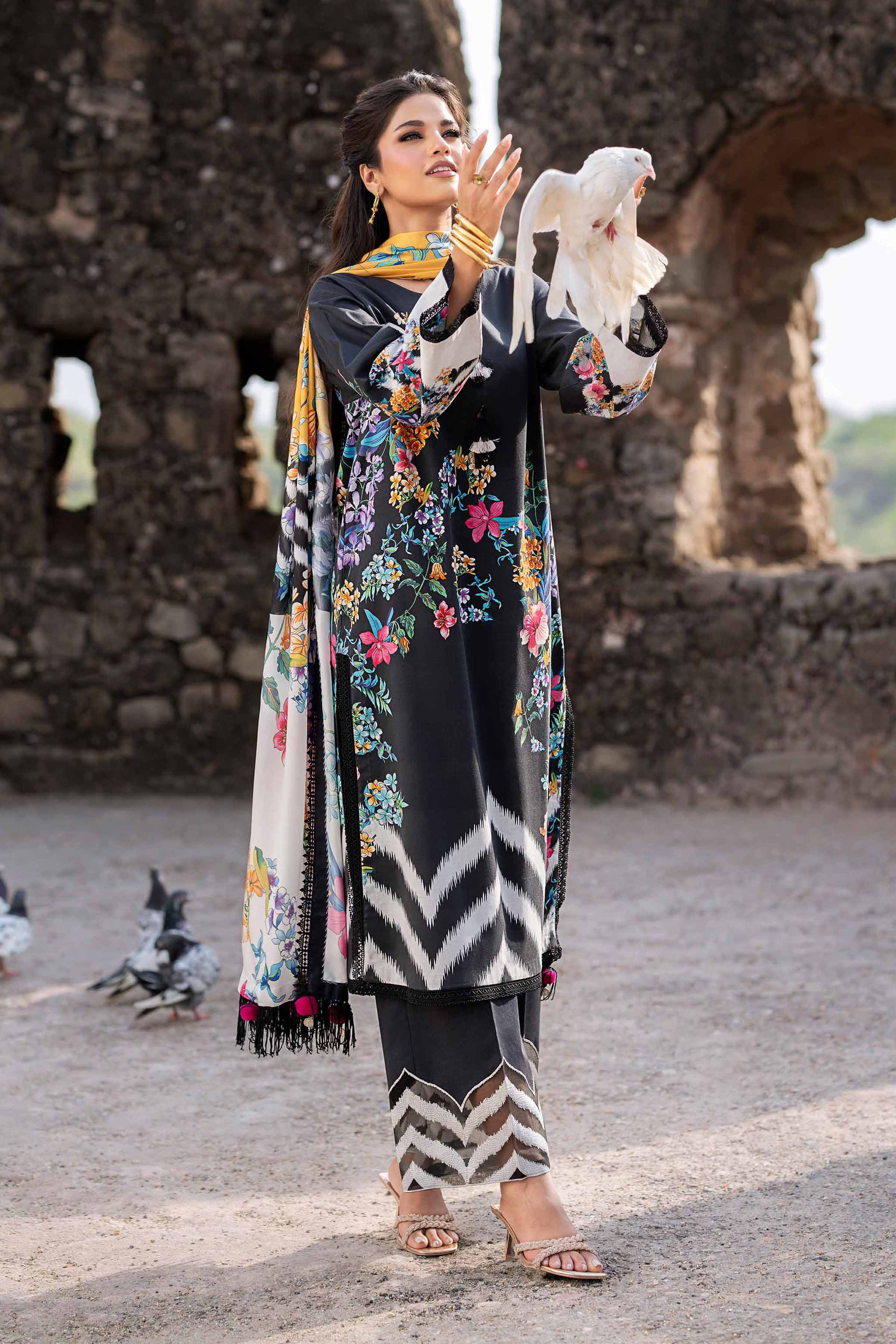 3 Piece - Digital Printed Embroidered Suit - 42501839 for Women - Unstitched Collection | Nishat | Shop Online