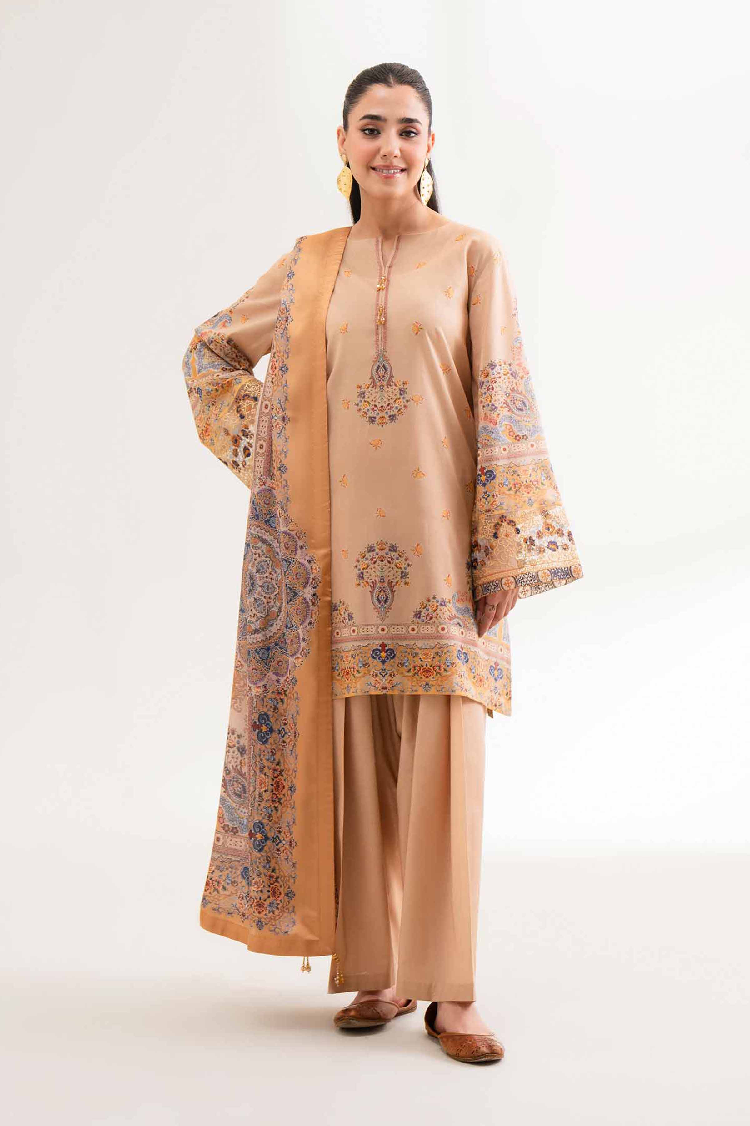 3 Piece - Digital Printed Embroidered Suit - 42501840 for Women - Unstitched Collection | Nishat | Shop Online