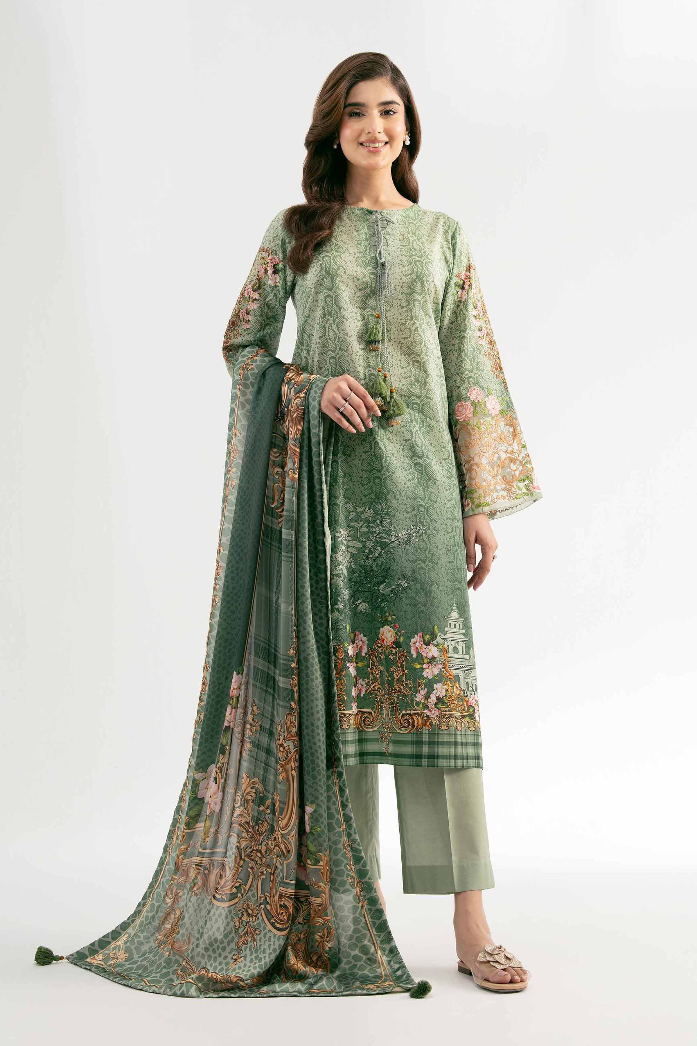 3 Piece - Digital Printed Embroidered Suit - 42501841 for Women - Unstitched Collection | Nishat | Shop Online