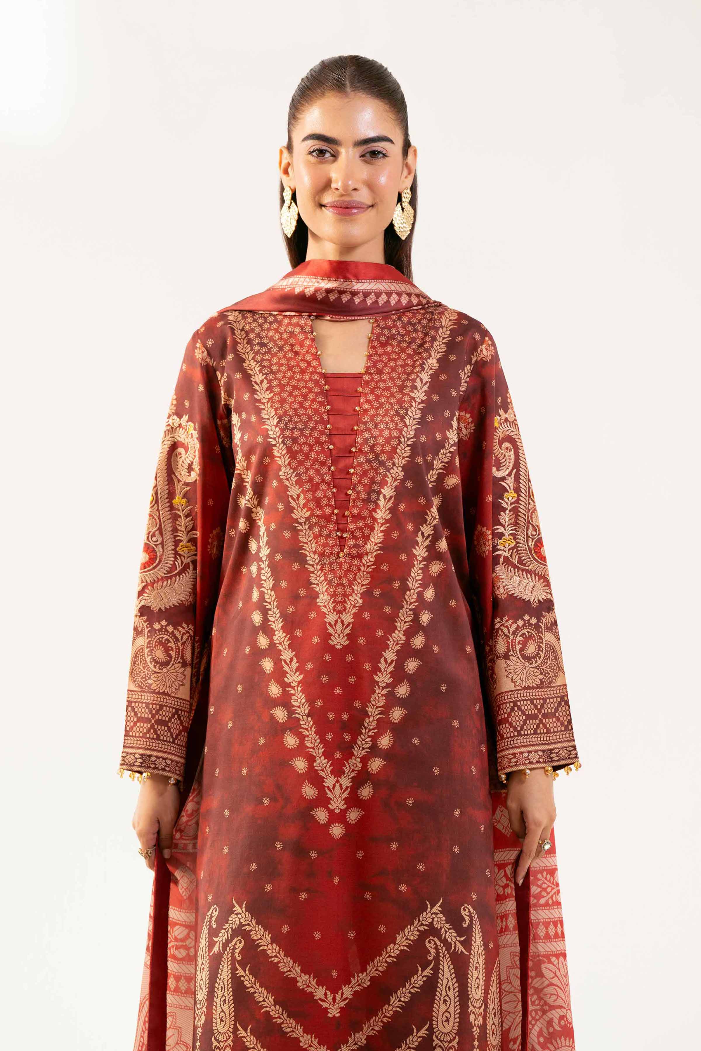 3 Piece - Digital Printed Embroidered Suit - 42501844 for Women - Unstitched Collection | Nishat | Shop Online