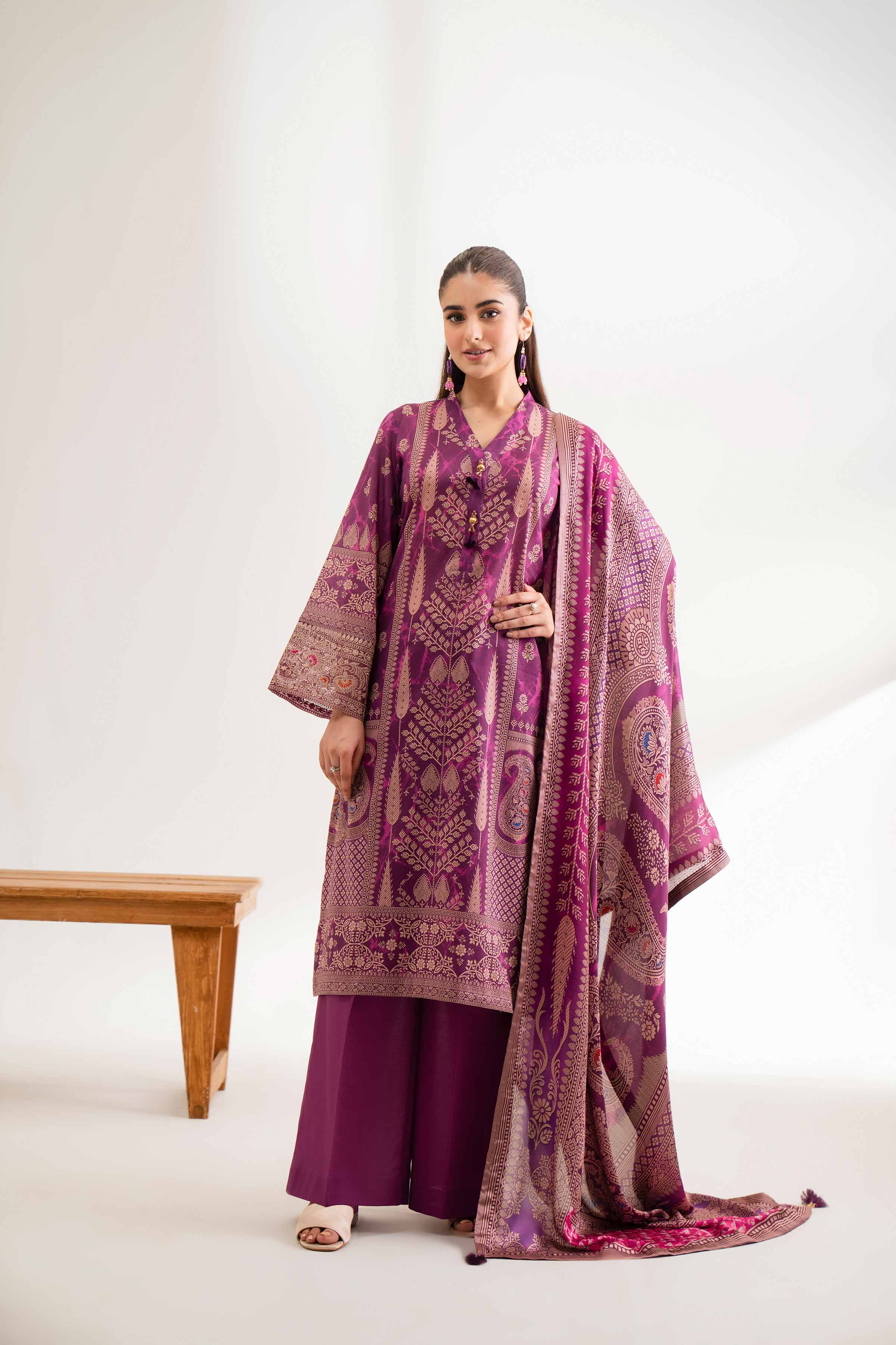 3 Piece - Digital Printed Embroidered Suit - 42501845 for Women - Unstitched Collection | Nishat | Shop Online