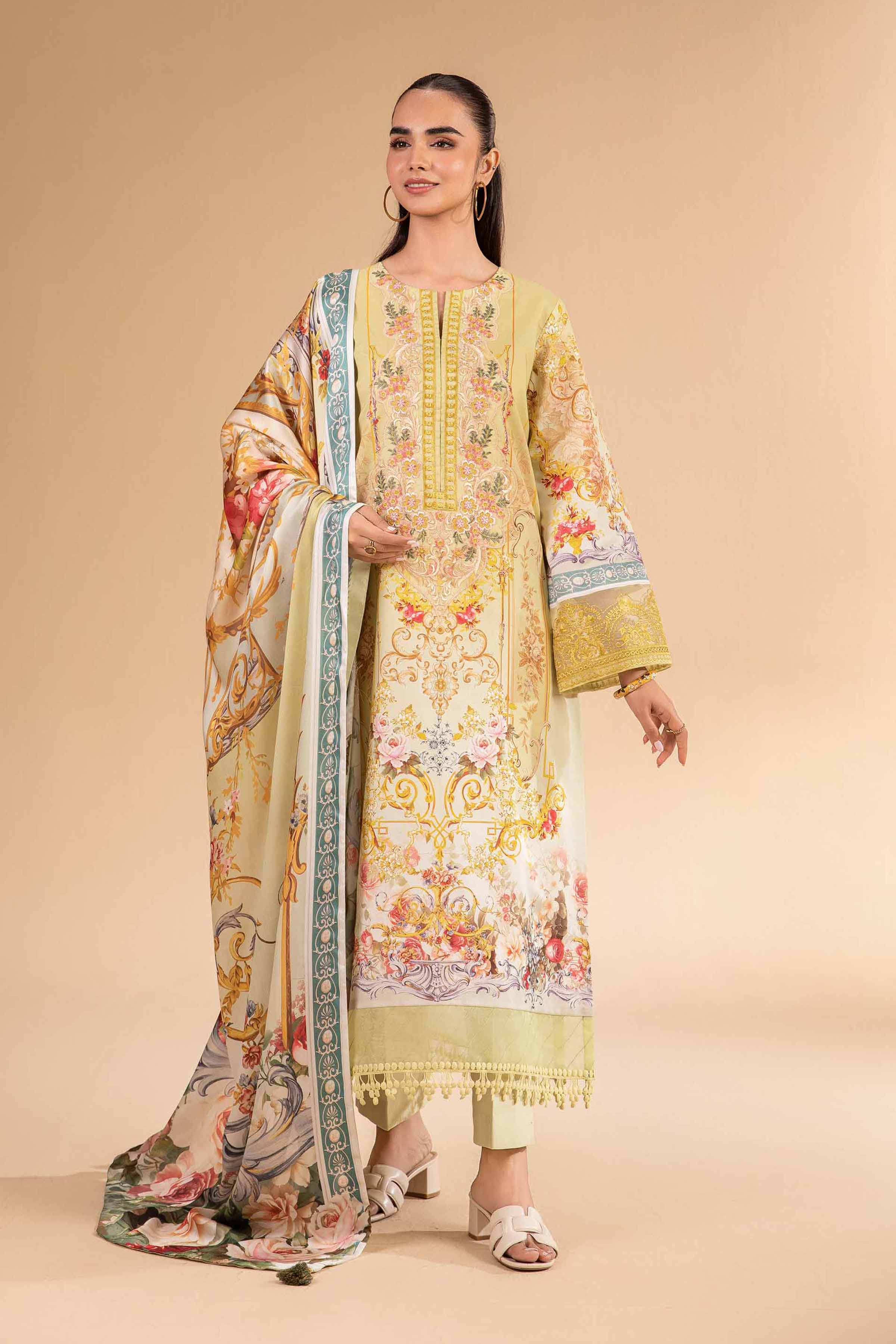 3 Piece - Digital Printed Embroidered Suit - 42501847 for Women - Unstitched Collection | Nishat | Shop Online