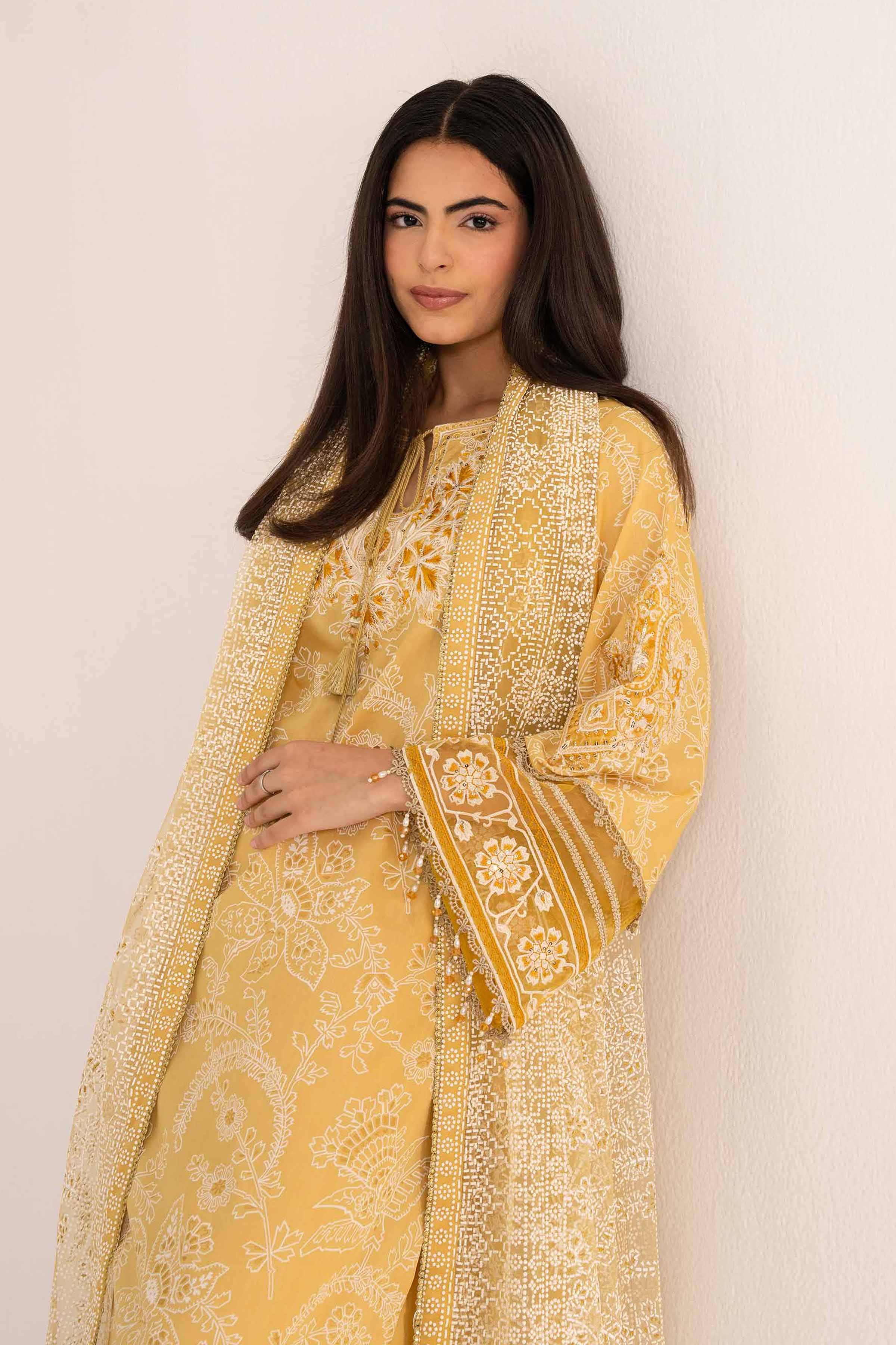 3 Piece -  Paste Printed Suit - 42501850 for Women - Unstitched Collection | Nishat | Shop Online