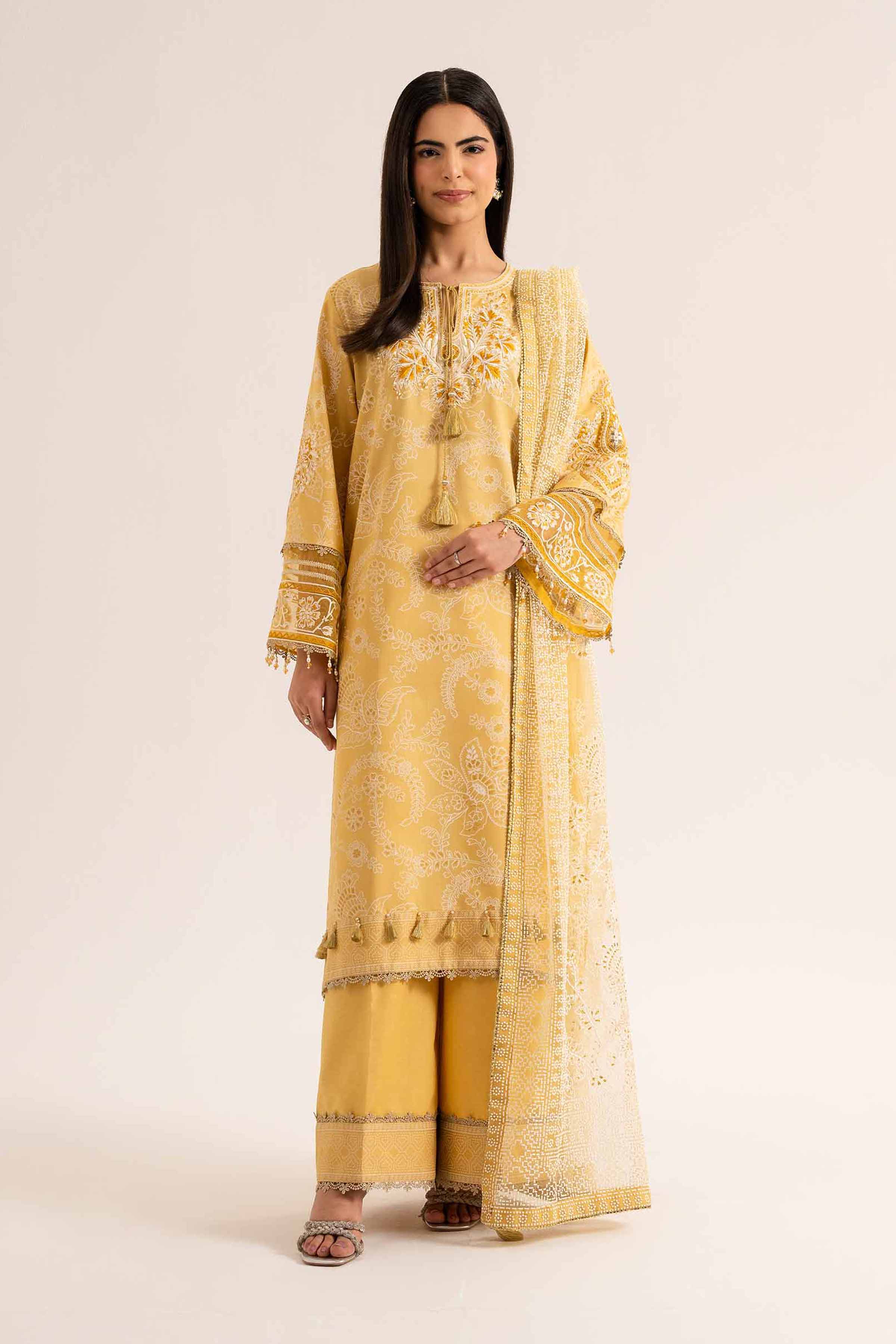 3 Piece -  Paste Printed Suit - 42501850 for Women - Unstitched Collection | Nishat | Shop Online