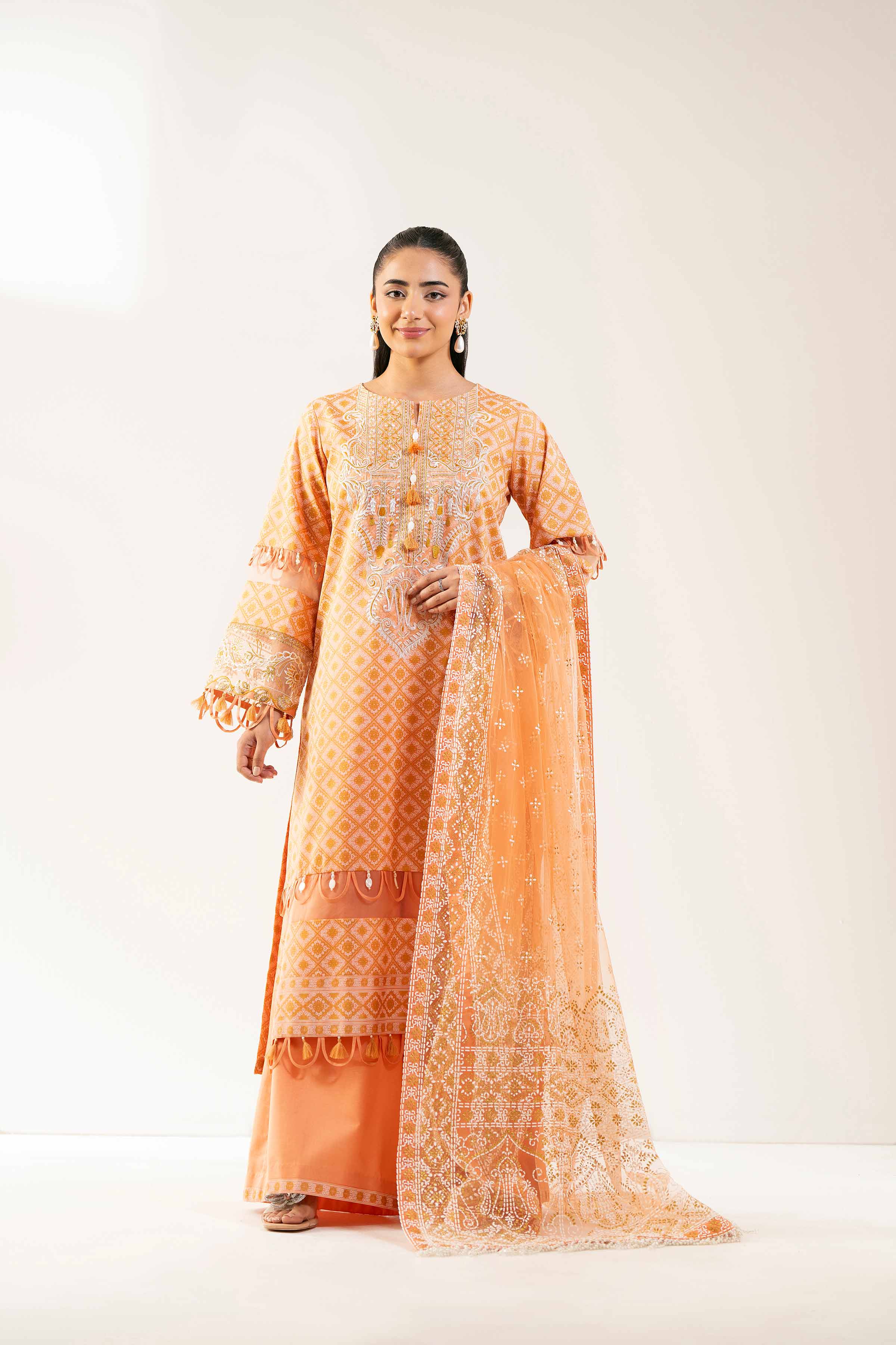 3 Piece -  Paste Printed Suit - 42501856 for Women - Unstitched Collection | Nishat | Shop Online