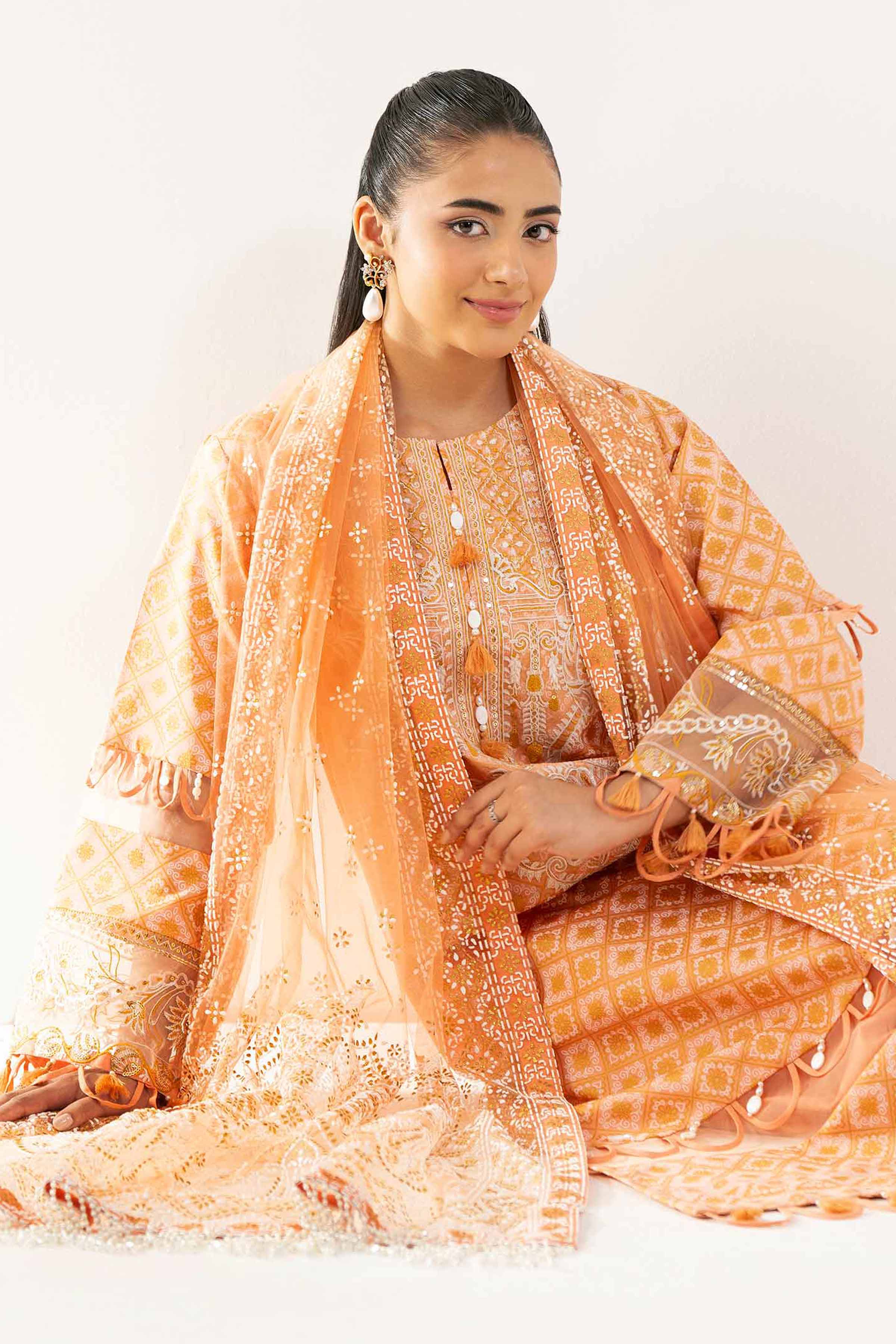 3 Piece -  Paste Printed Suit - 42501856 for Women - Unstitched Collection | Nishat | Shop Online