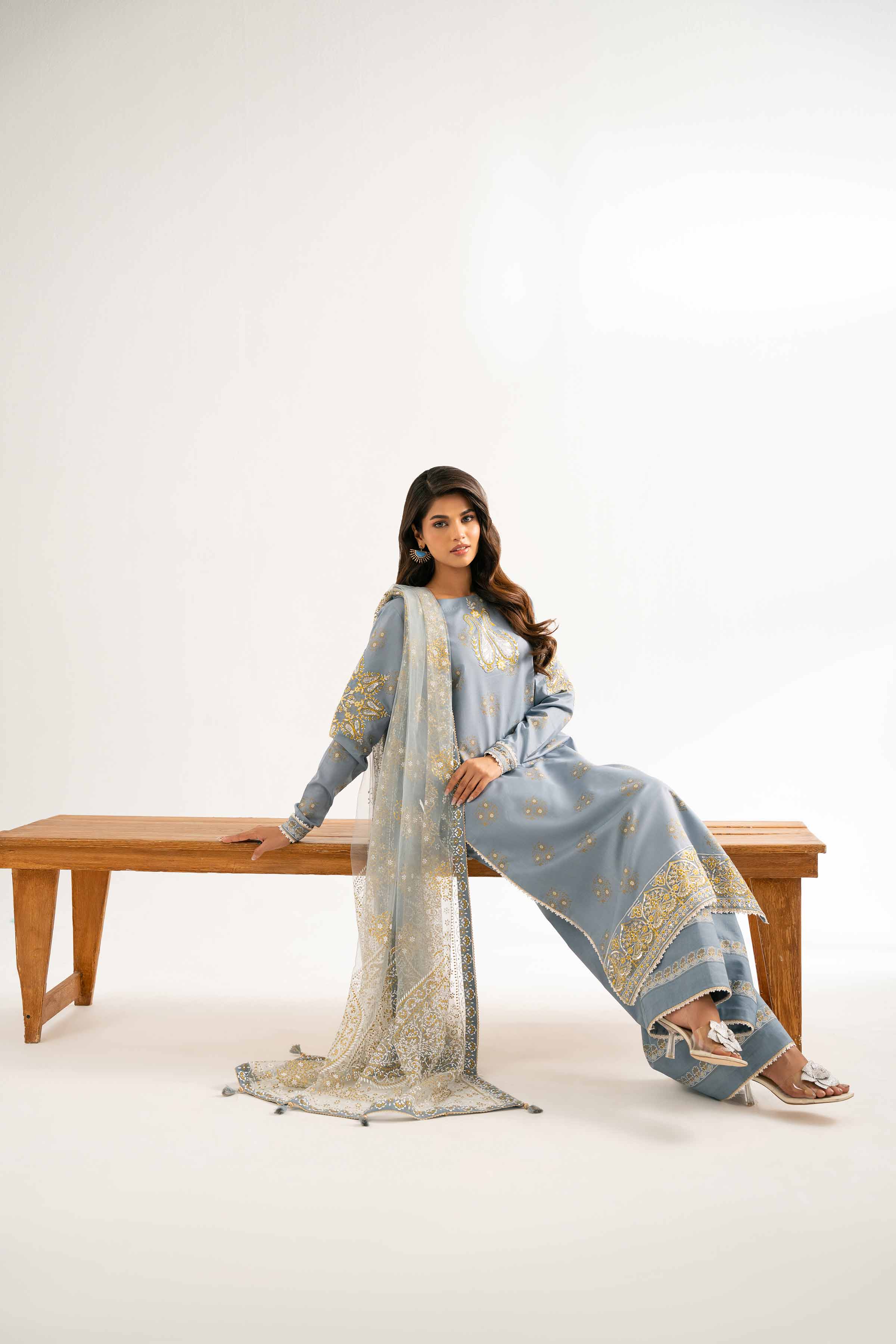 3 Piece -  Paste Printed Suit - 42501858 for Women - Unstitched Collection | Nishat | Shop Online