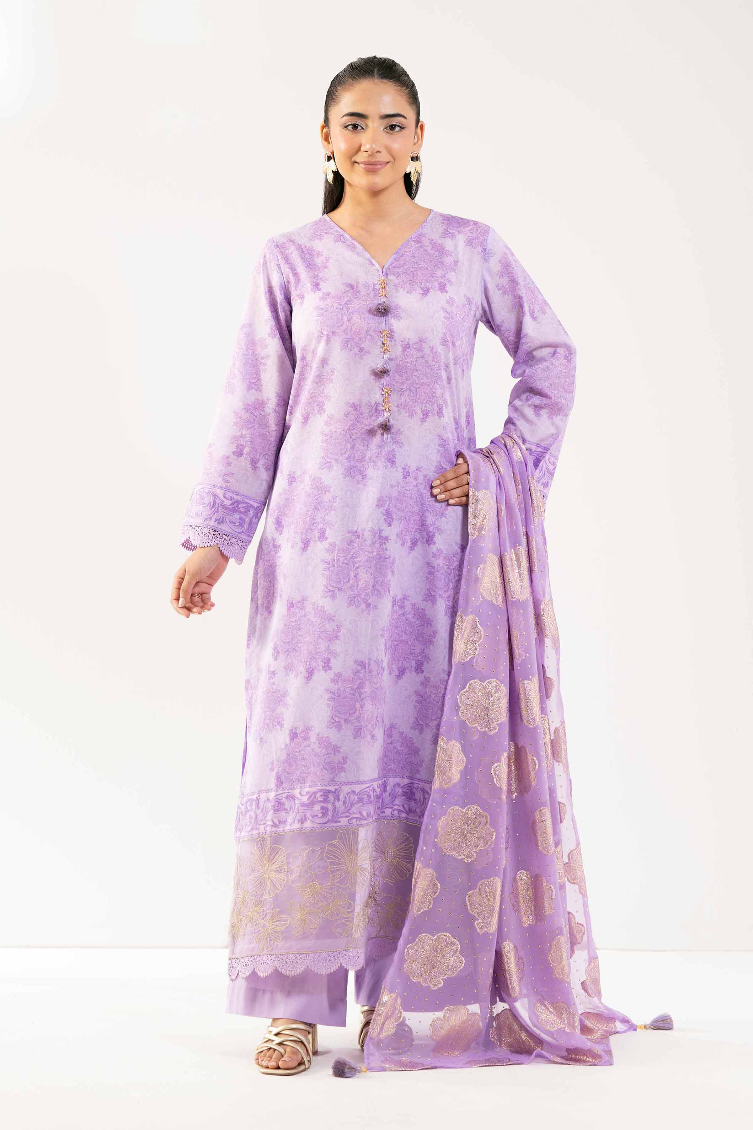3 Piece - Digital Printed Embroidered Suit - 42501862 for Women - Unstitched Collection | Nishat | Shop Online