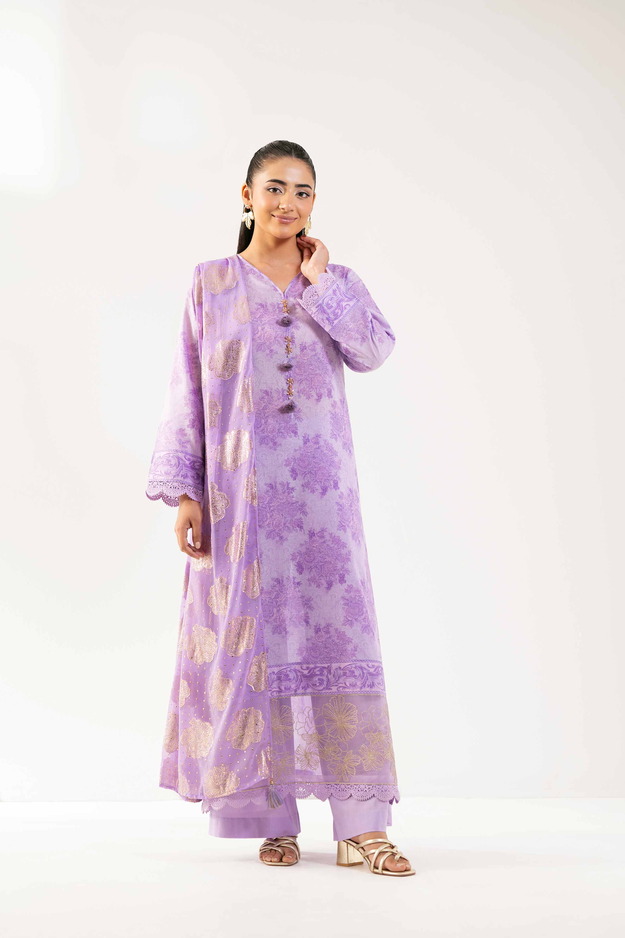 3 Piece - Digital Printed Embroidered Suit - 42501862 for Women - Unstitched Collection | Nishat | Shop Online
