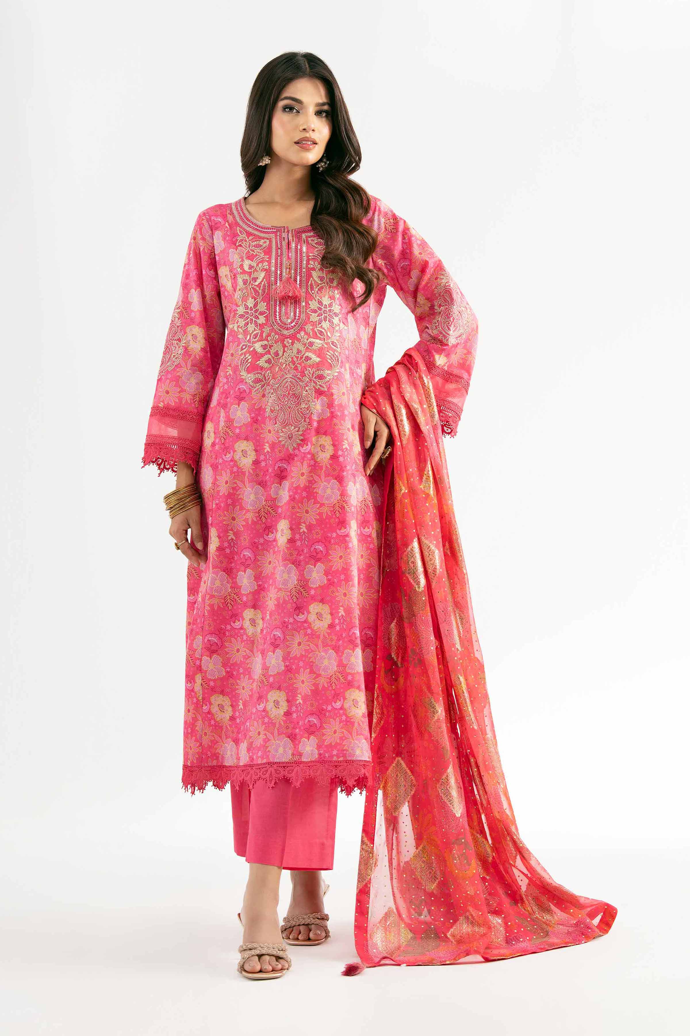 3 Piece - Digital Printed Embroidered Suit - 42501865 for Women - Unstitched Collection | Nishat | Shop Online