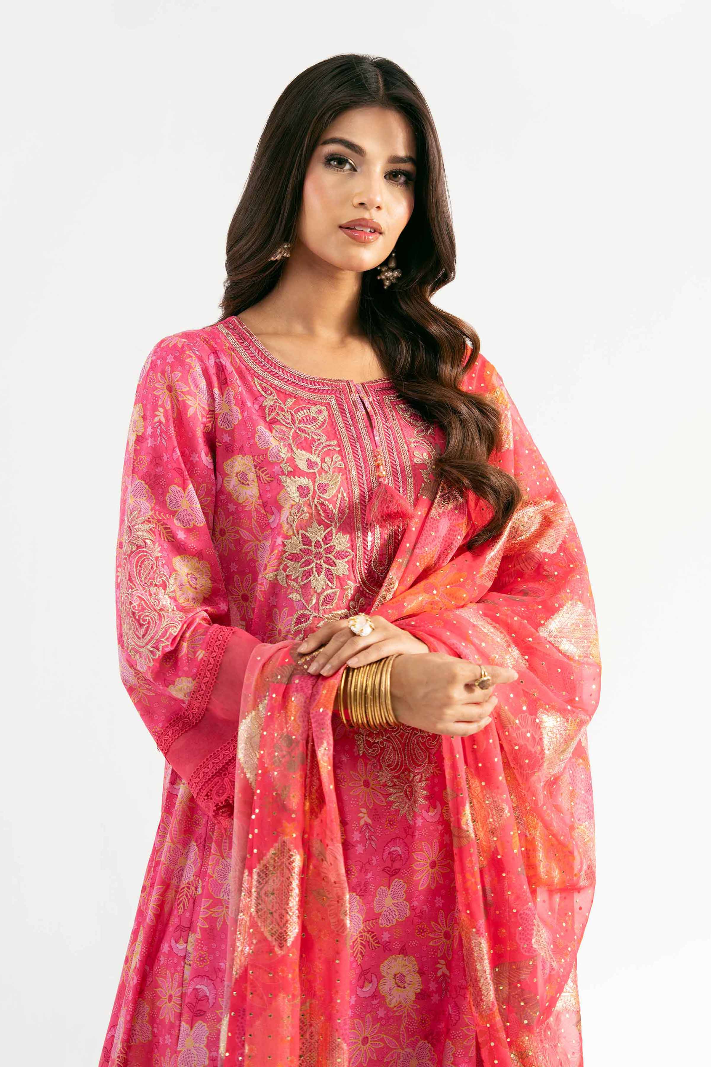 3 Piece - Digital Printed Embroidered Suit - 42501865 for Women - Unstitched Collection | Nishat | Shop Online