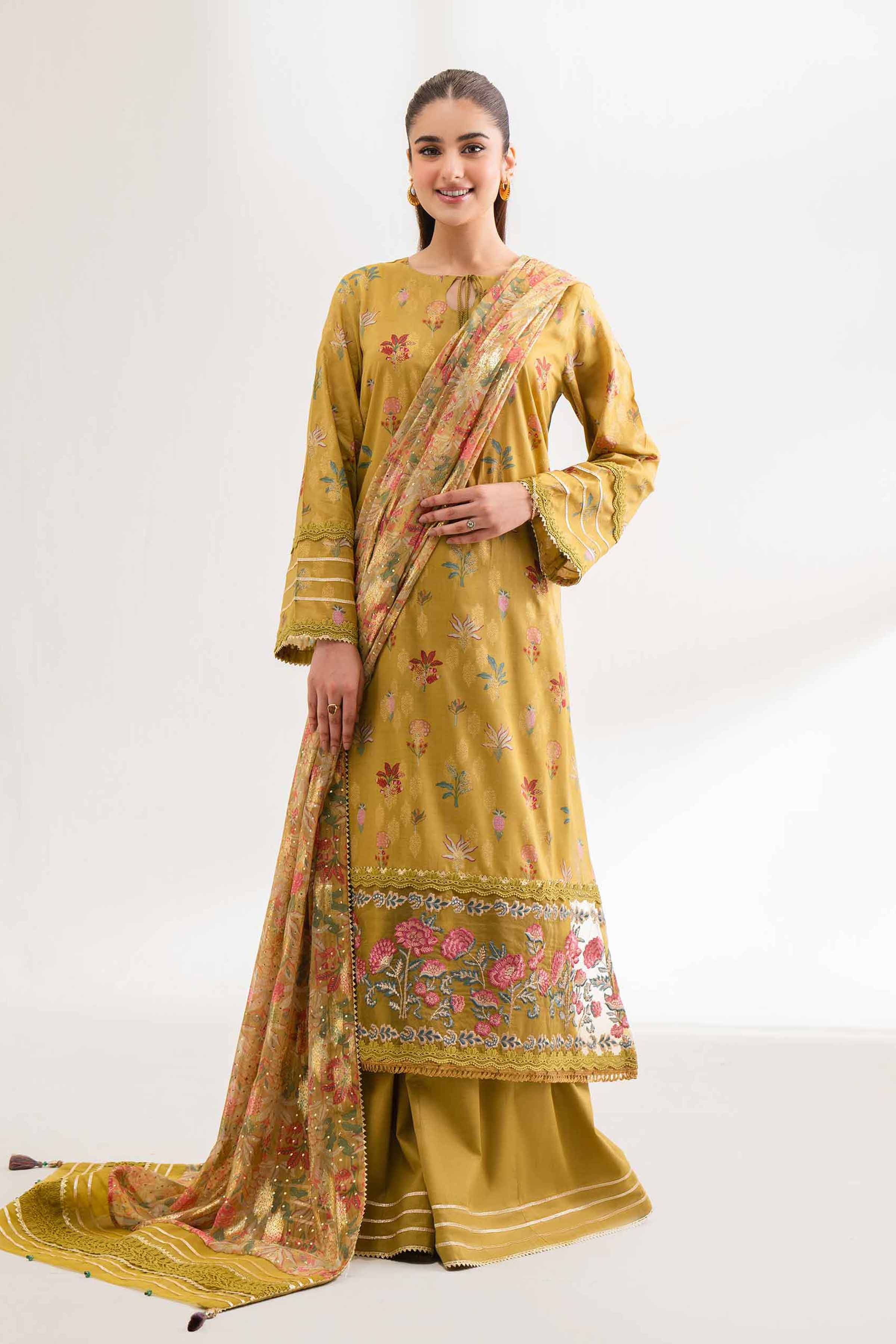 3 Piece - Digital Printed Embroidered Suit - 42501868 for Women - Unstitched Collection | Nishat | Shop Online