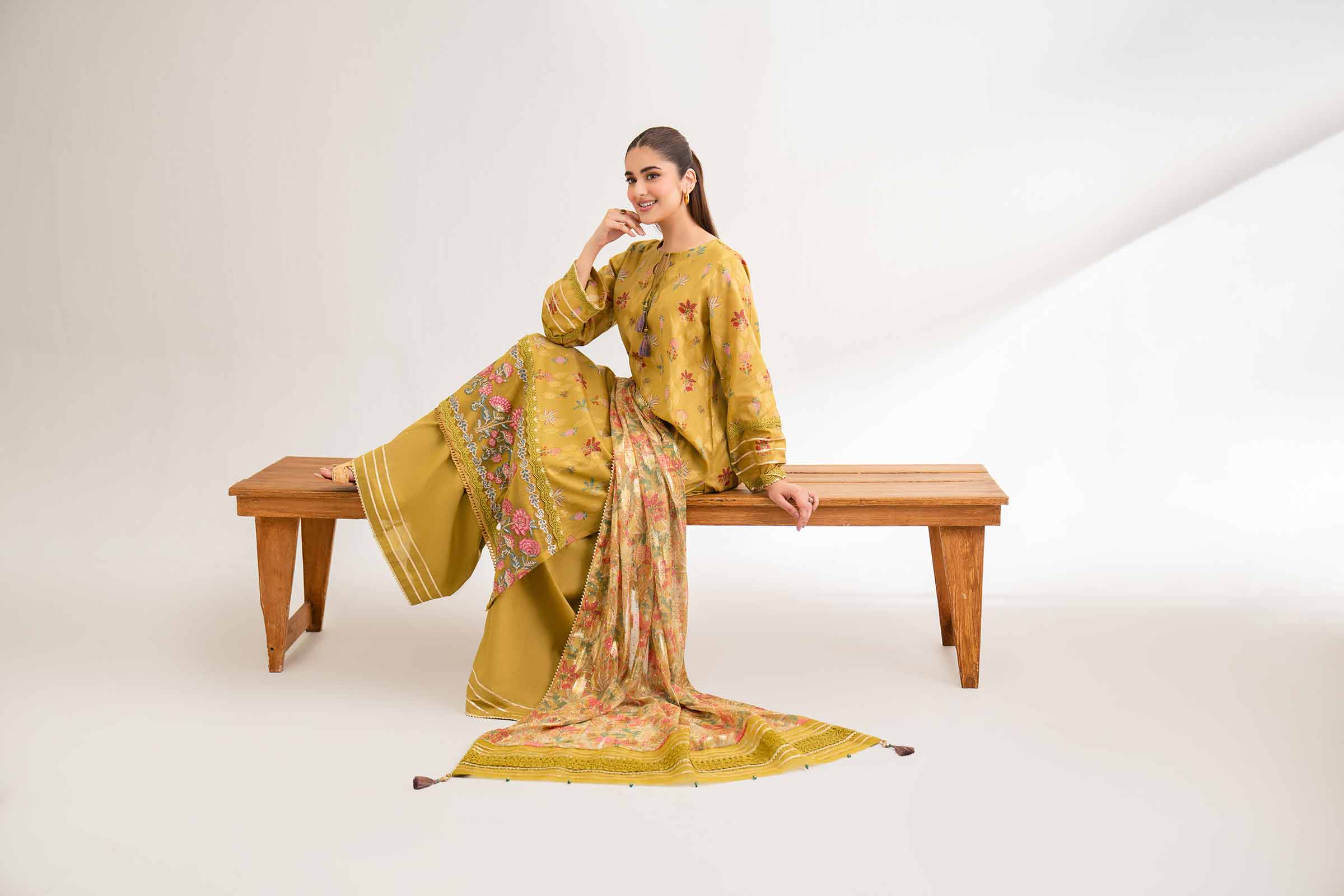 3 Piece - Digital Printed Embroidered Suit - 42501868 for Women - Unstitched Collection | Nishat | Shop Online