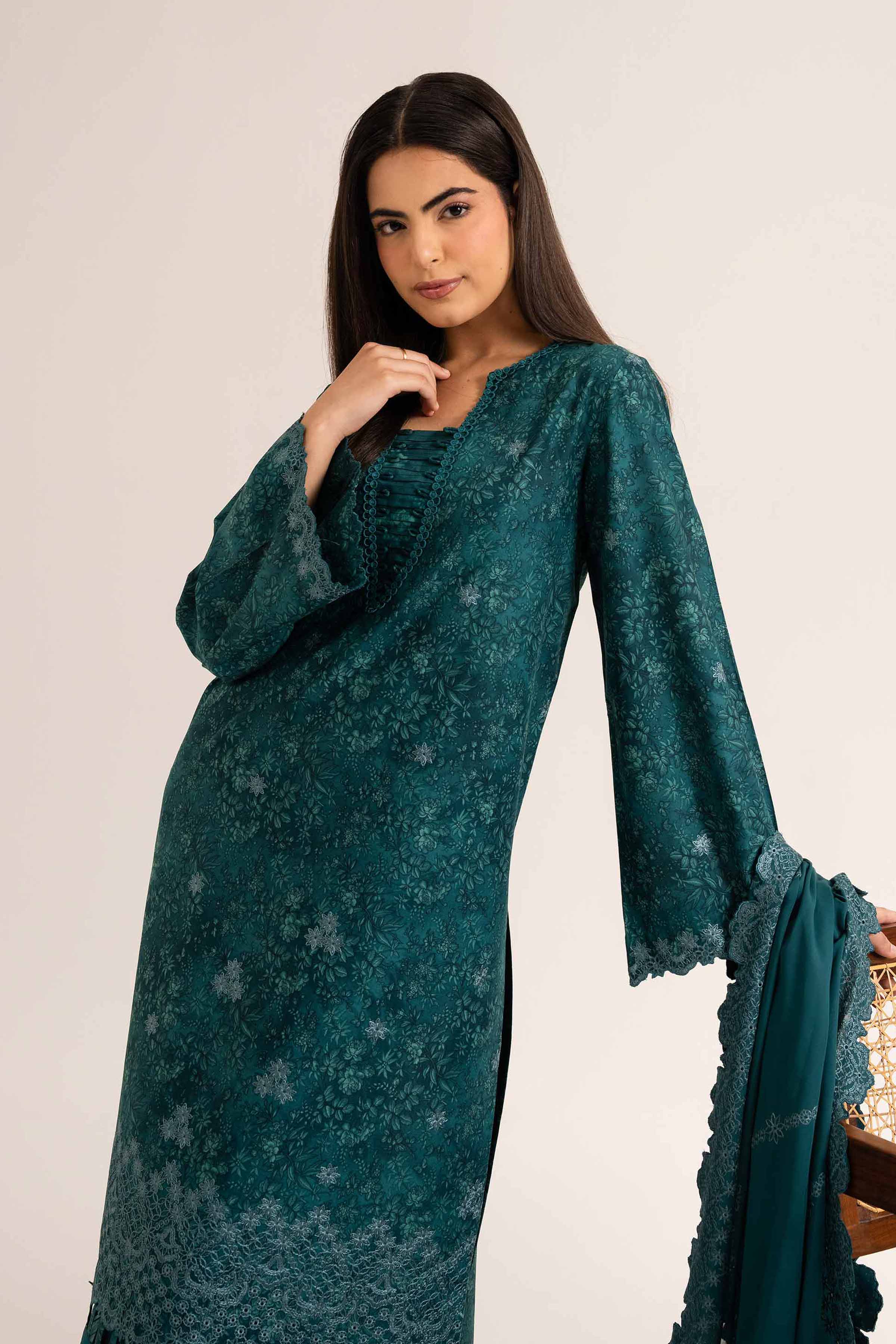 3 Piece - Printed Embroidered Suit - 42501869 for Women - Unstitched Collection | Nishat | Shop Online