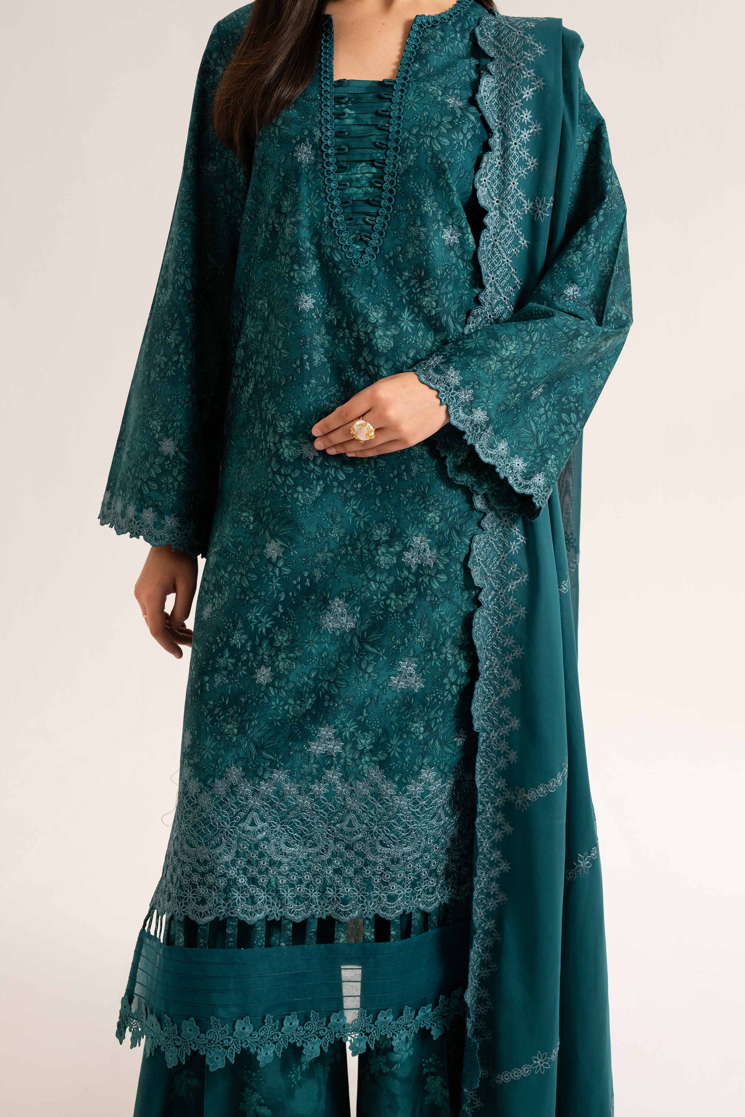 3 Piece - Printed Embroidered Suit - 42501869 for Women - Unstitched Collection | Nishat | Shop Online